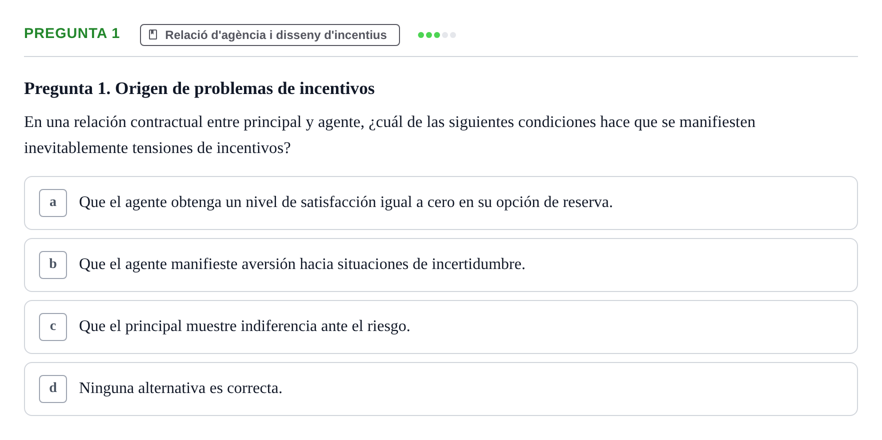 Enunciado: Pregunta 1 · Economia de L'Empre UPF 2014