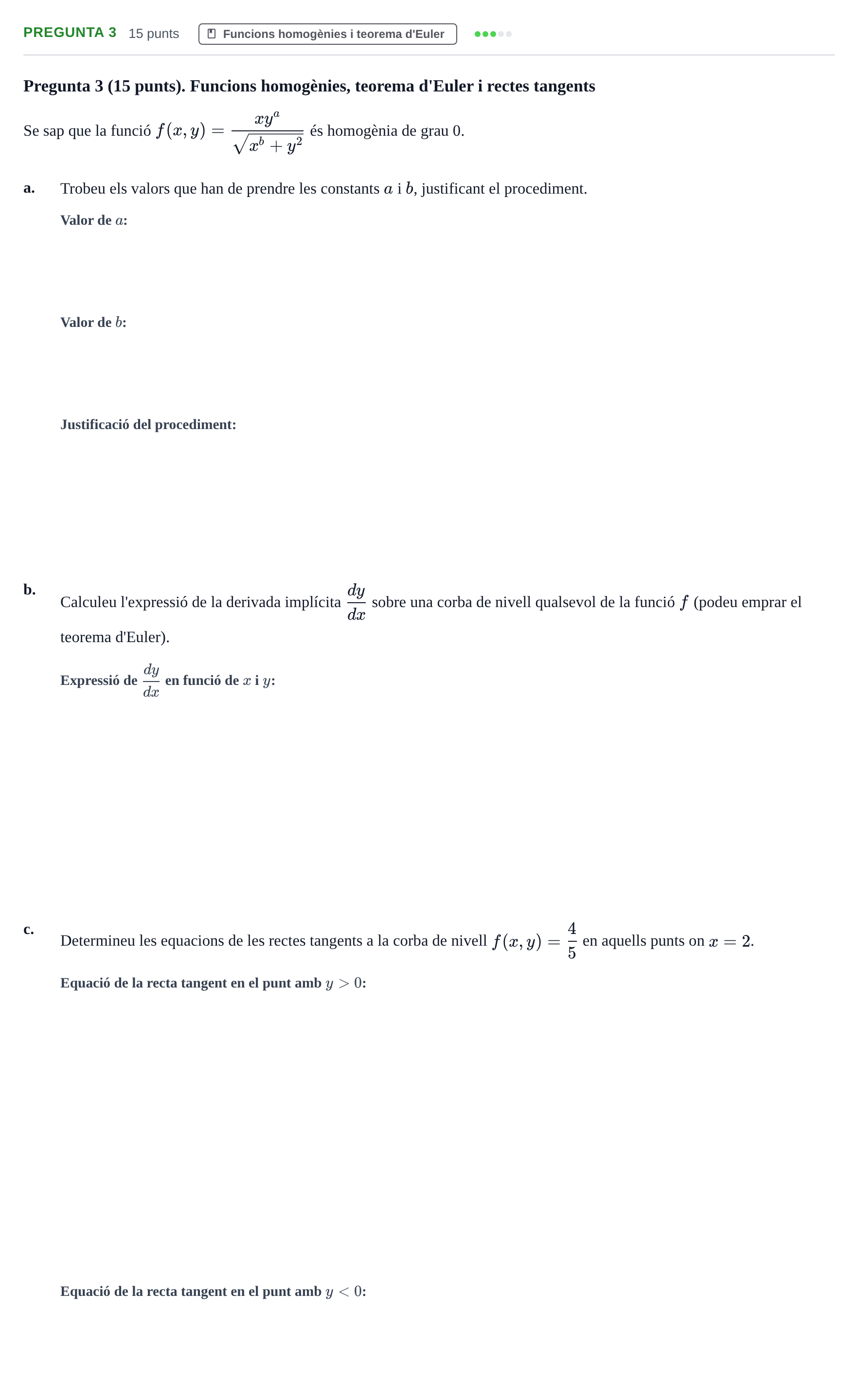 Enunciado: Pregunta 3 · Matemàtiques Ii UPF 2013