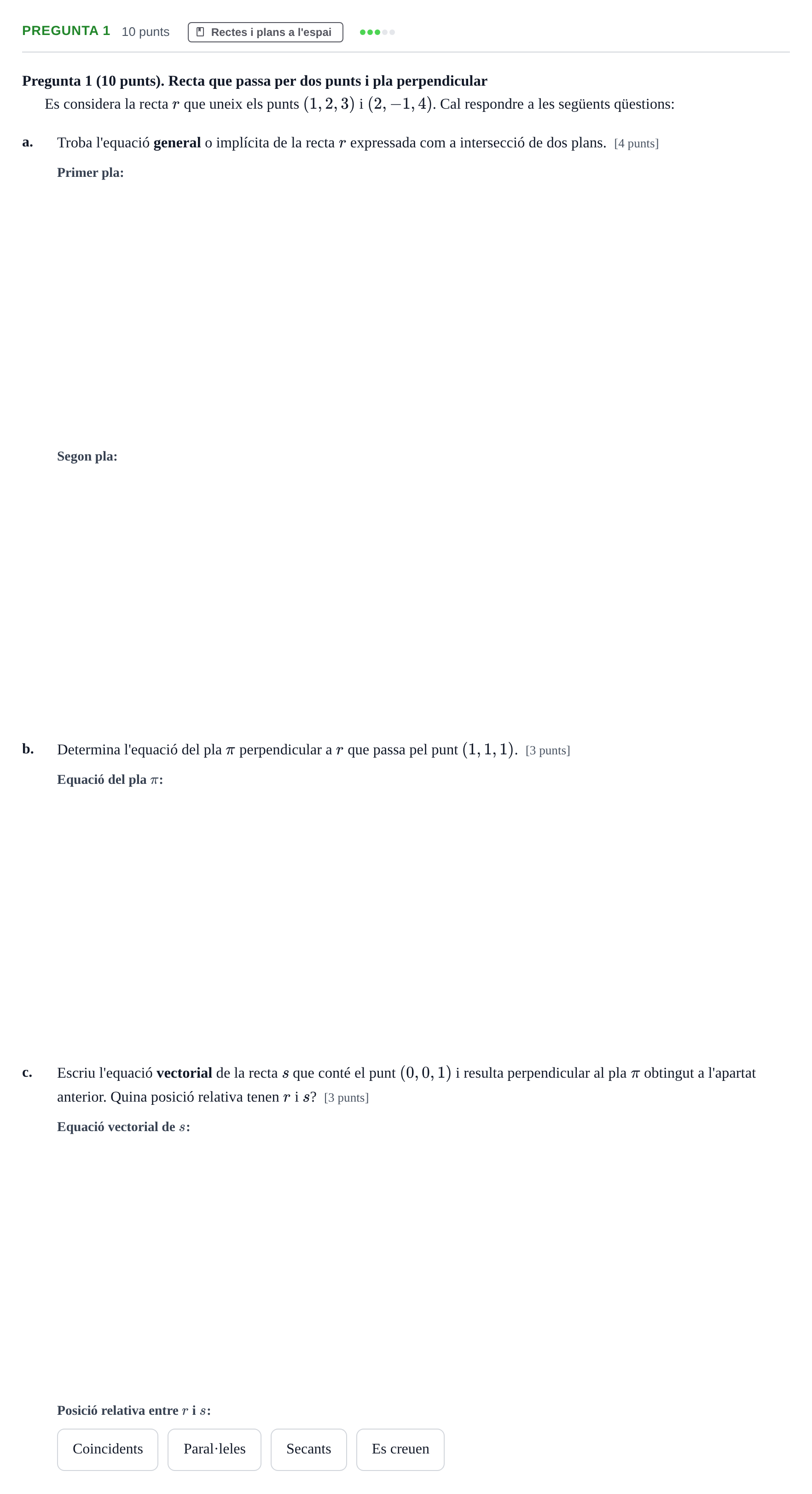 Enunciado: Pregunta 1 · Matematiques Iii UPF 2013