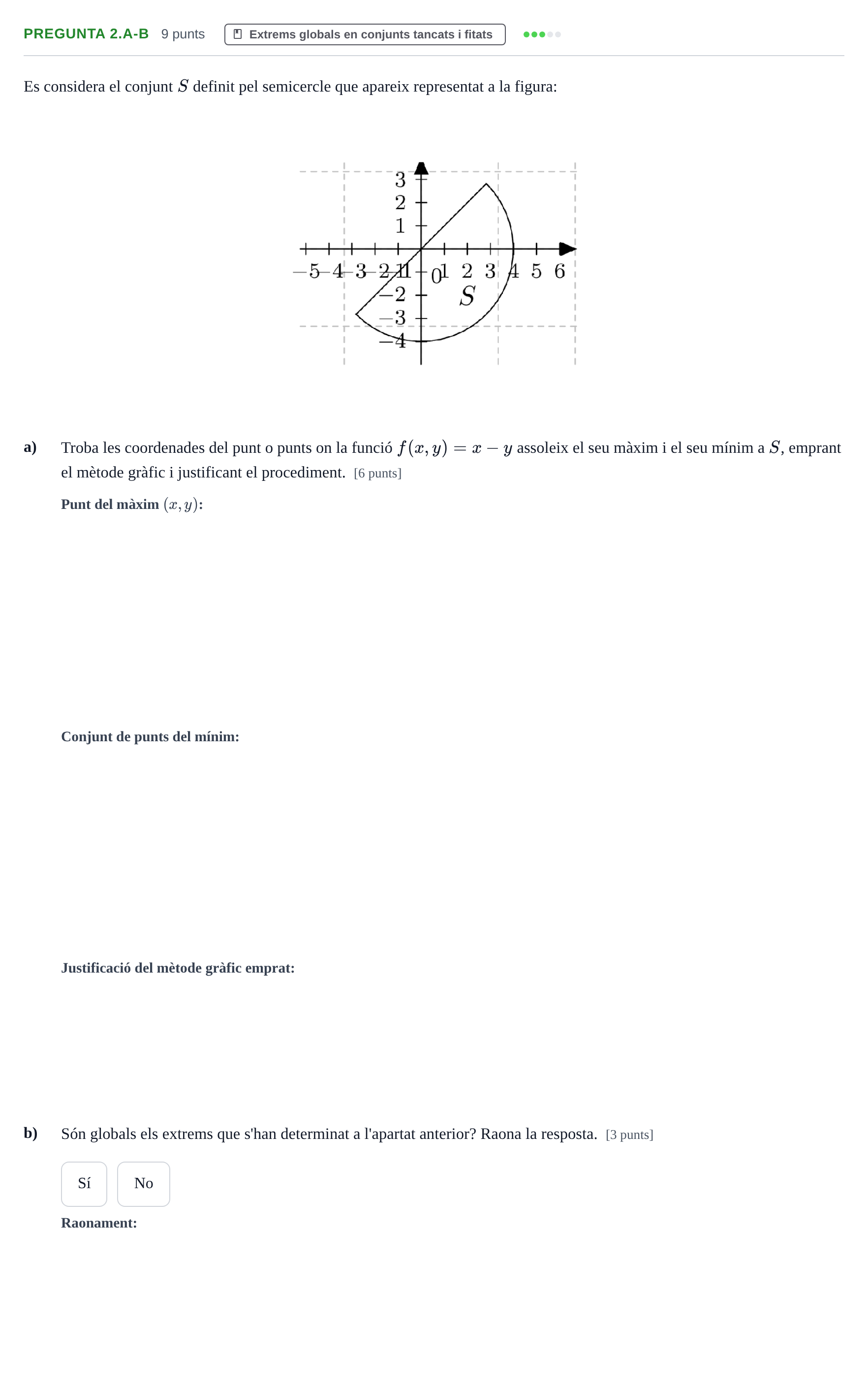 Enunciado: Pregunta 2.a-b - Extrems globals · Matematiques Iii UPF 2013