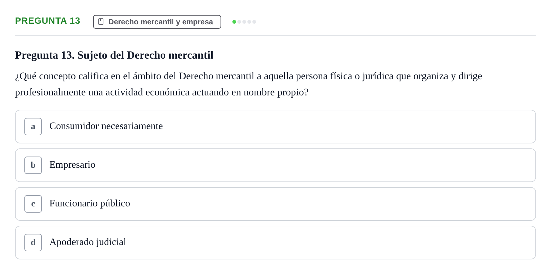 Enunciado: Pregunta 13