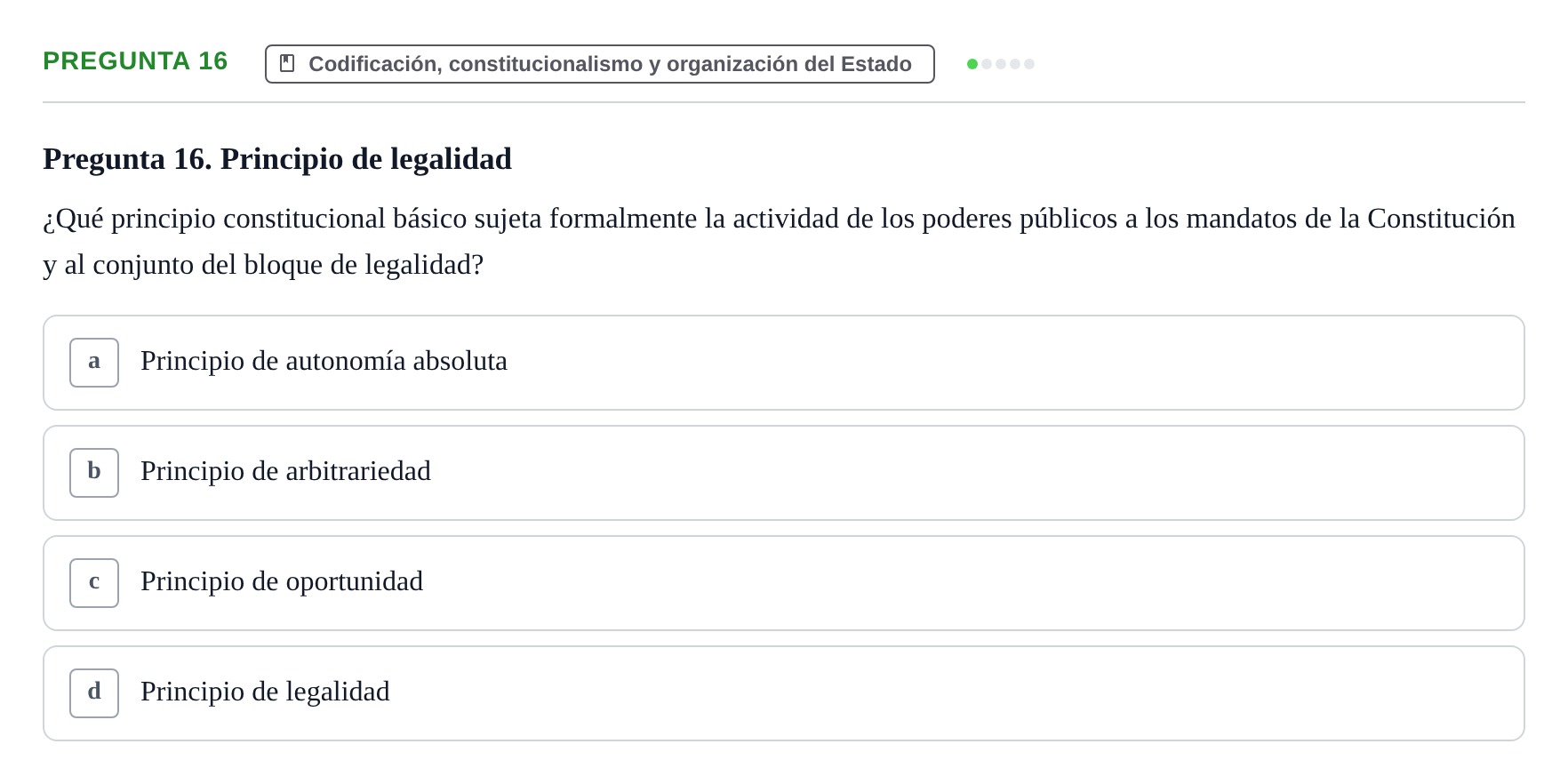 Enunciado: Pregunta 16