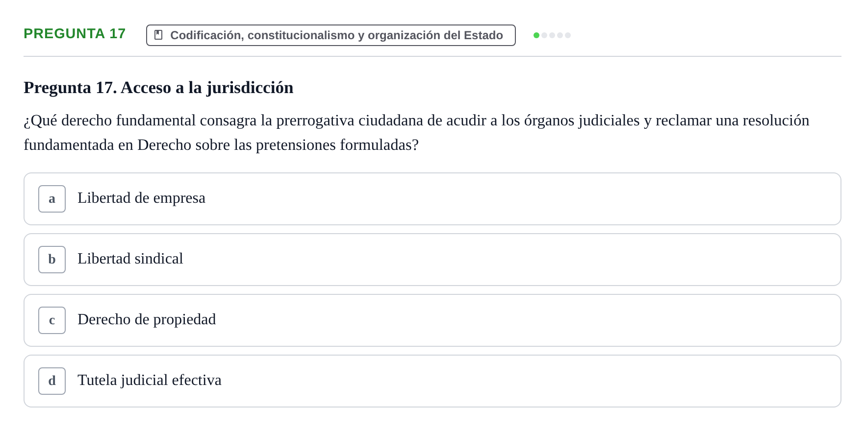Enunciado: Pregunta 17