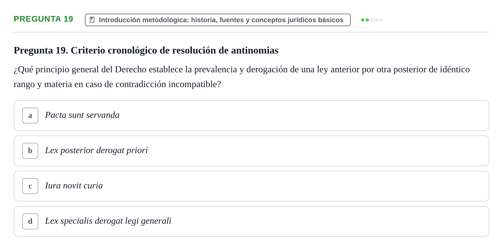 Enunciado: Pregunta 19