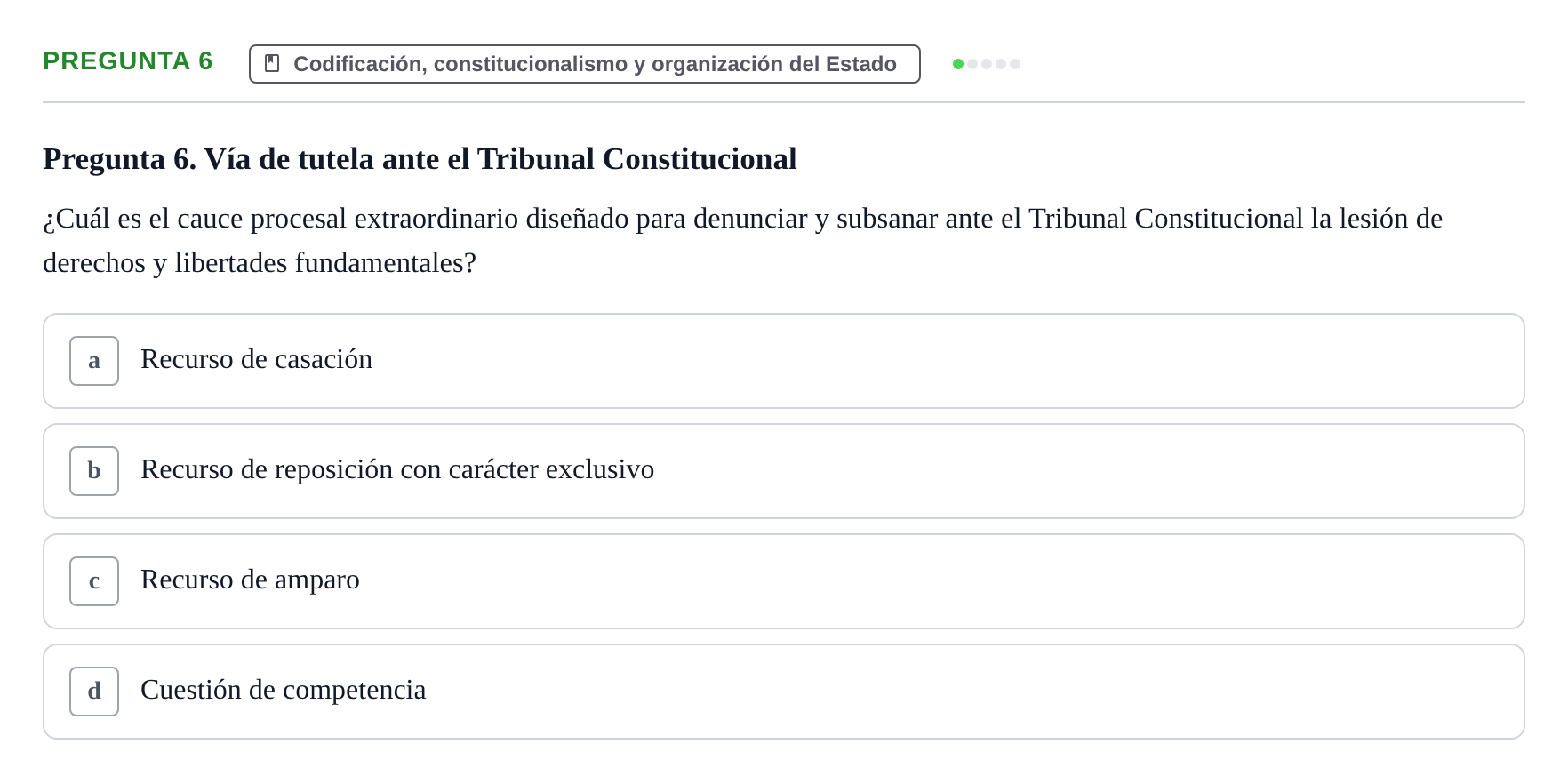 Enunciado: Pregunta 6
