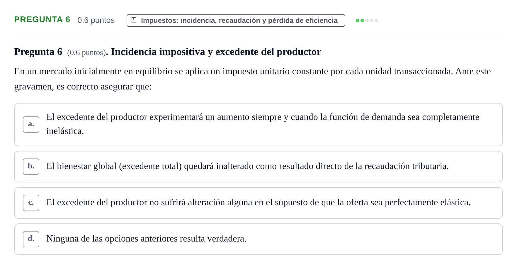 Enunciado: Pregunta 6 · Introducción a la Economía UAB 2017