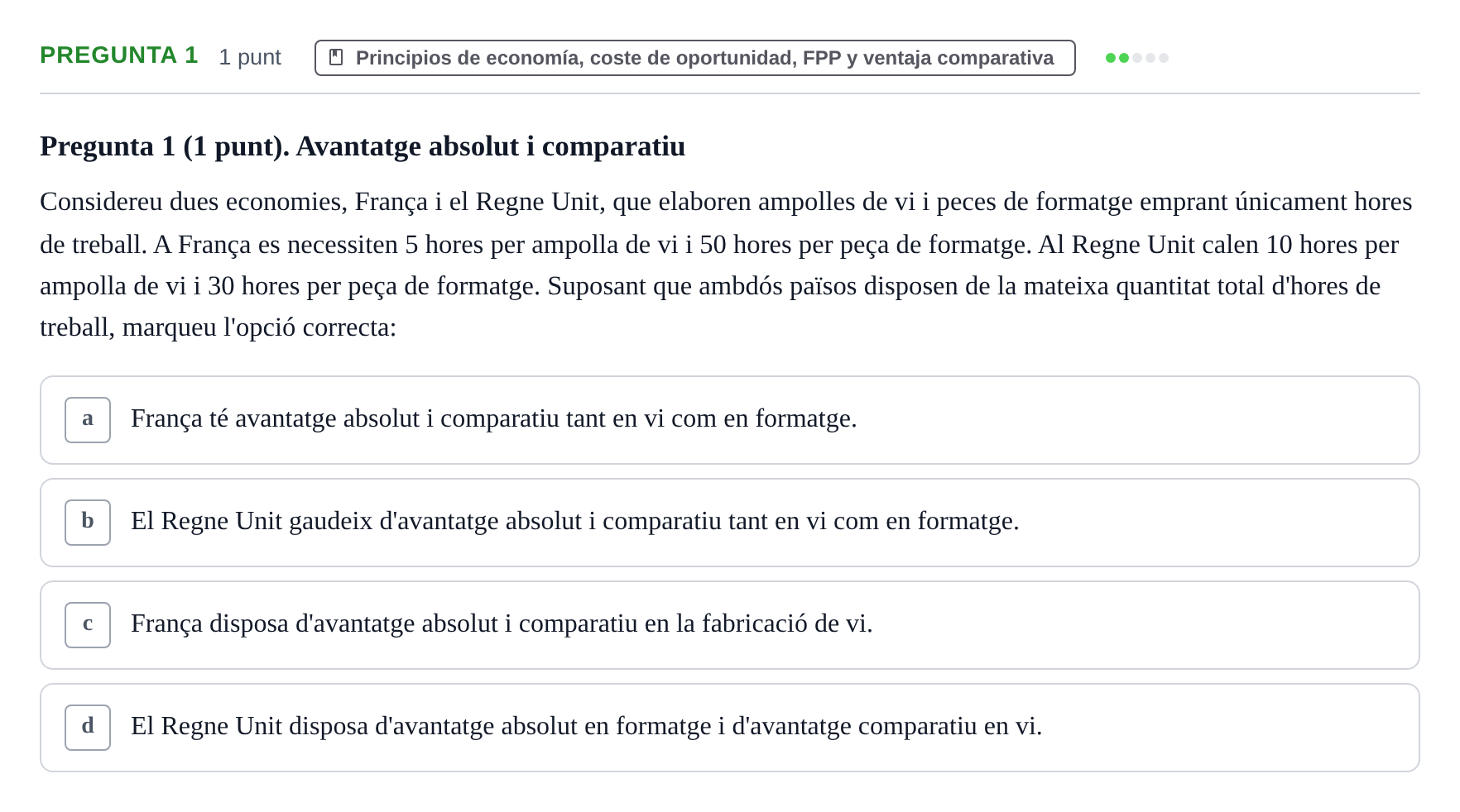 Enunciado: Pregunta 1 · Introducción a la Economía UAB 2017