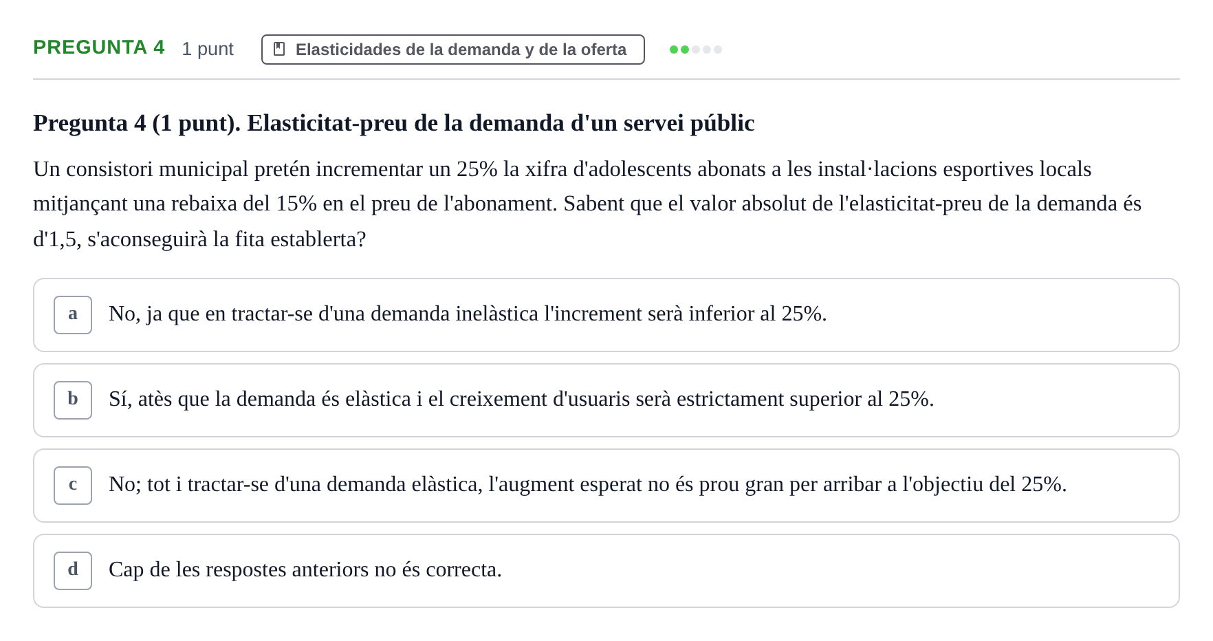 Enunciado: Pregunta 4 · Introducción a la Economía UAB 2017