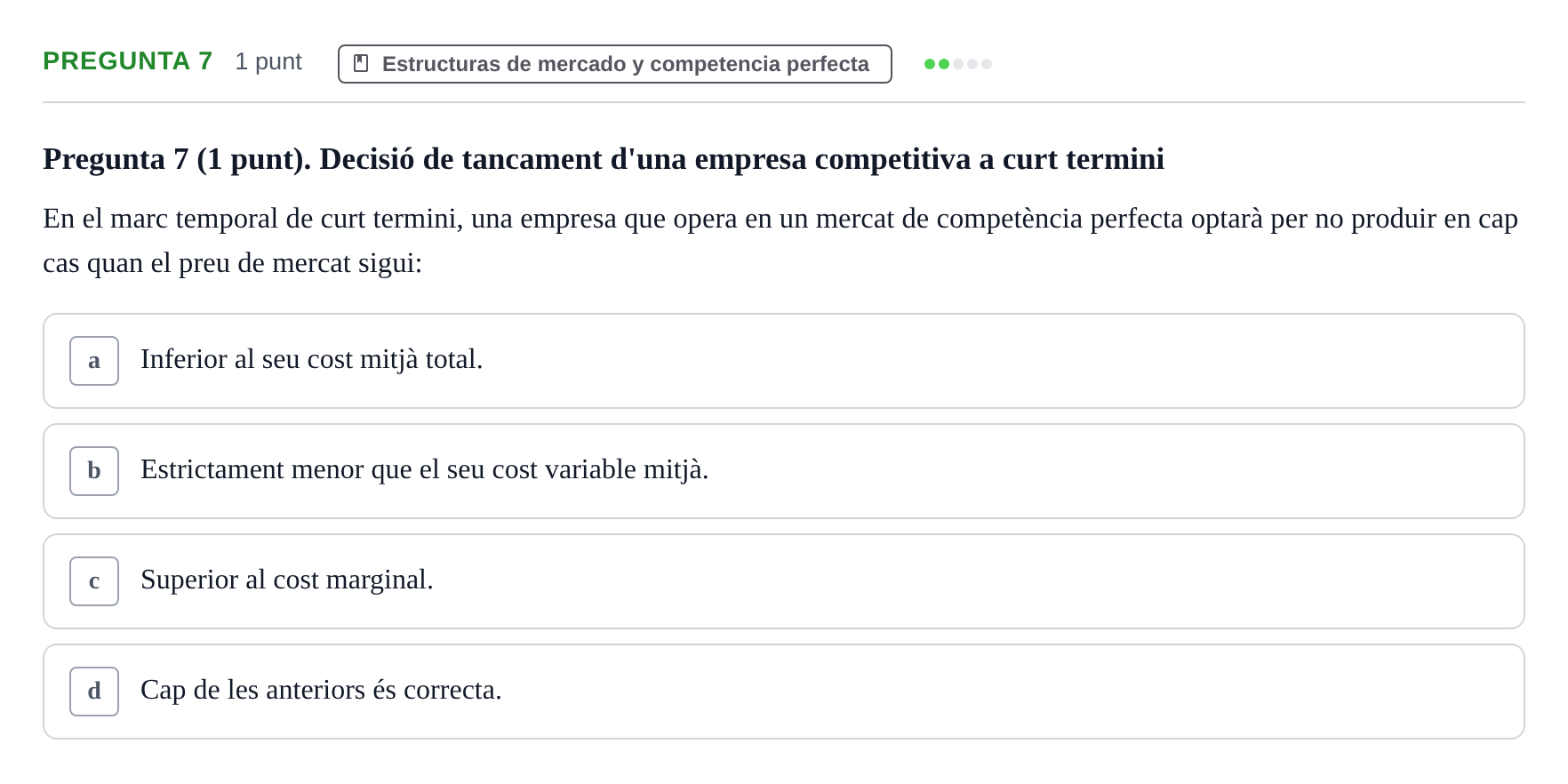 Enunciado: Pregunta 7 · Introducción a la Economía UAB 2017