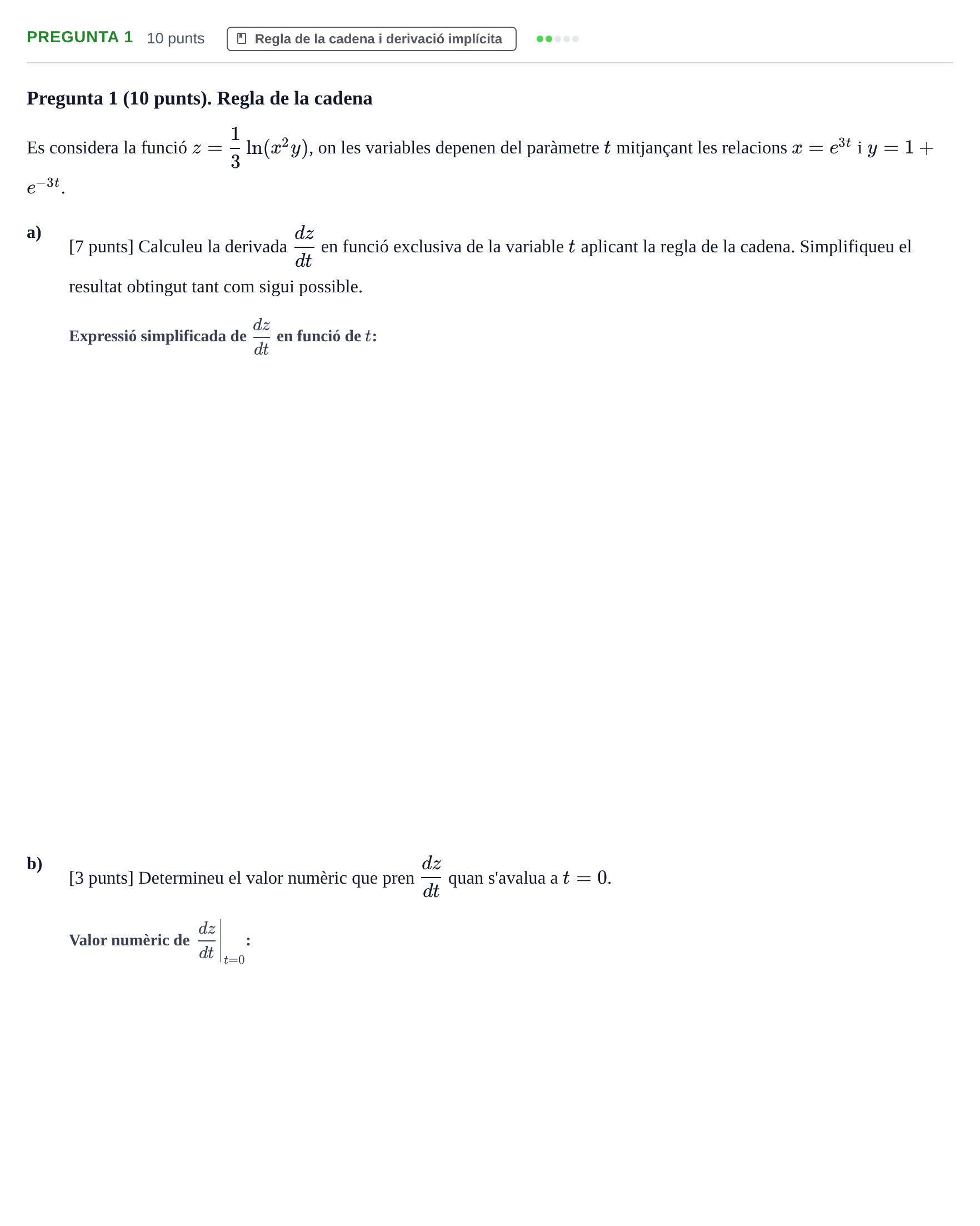 Enunciado: Pregunta 1 · Matematiques Iii UPF 2014