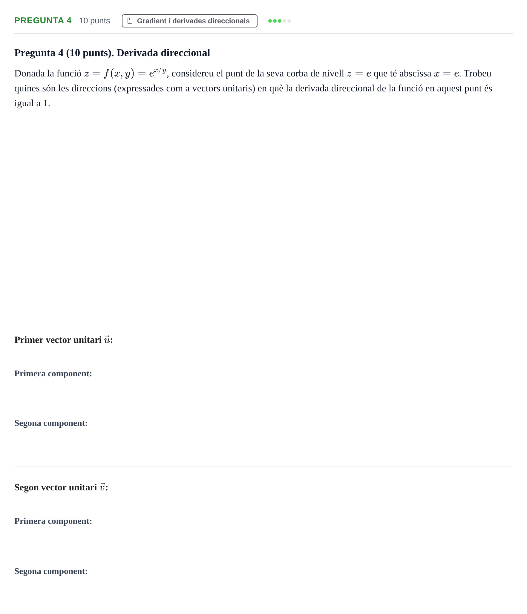 Enunciado: Pregunta 4 · Matematiques Iii UPF 2014