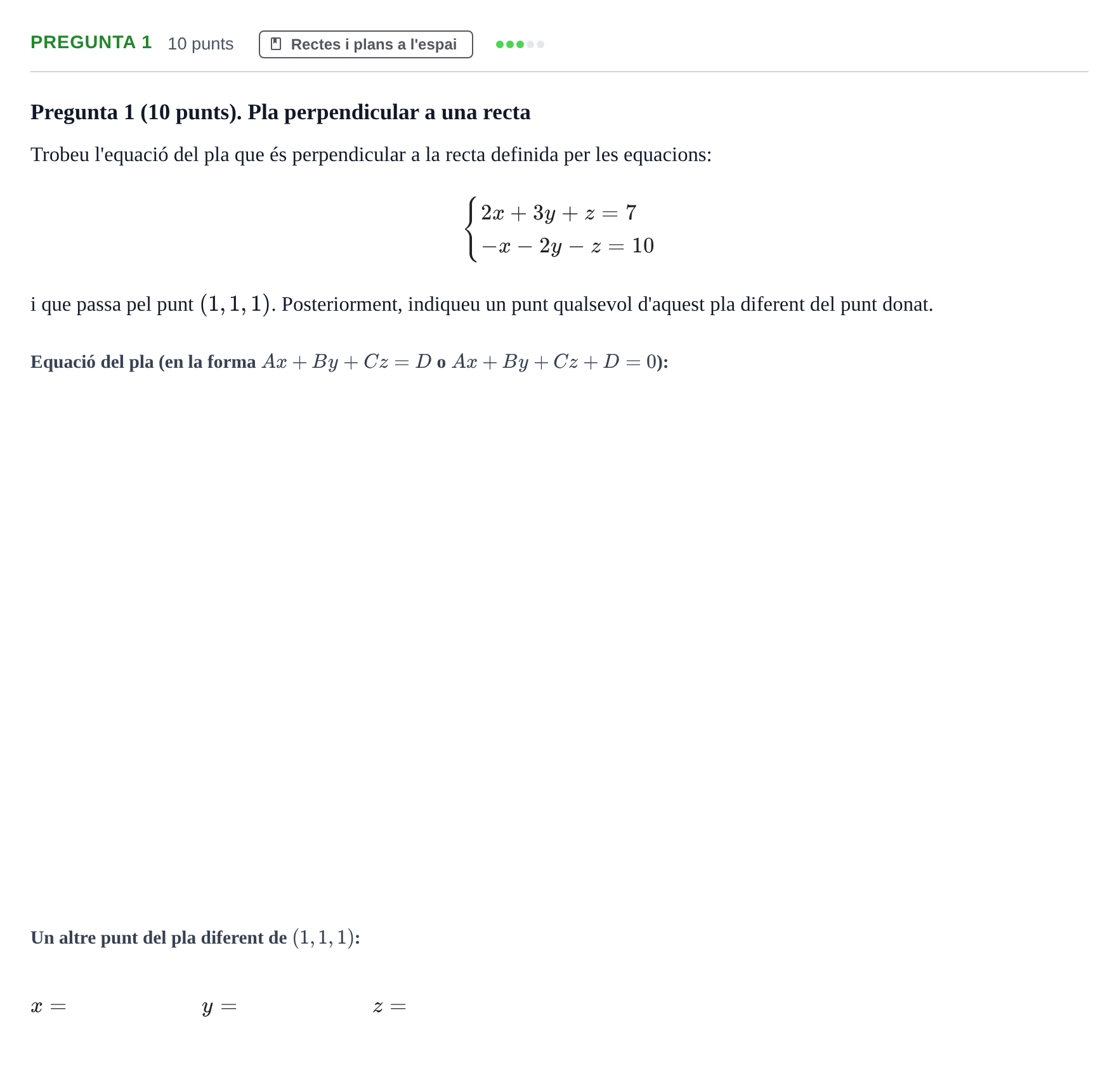Enunciado: Pregunta 1 · Matematiques Iii UPF 2014