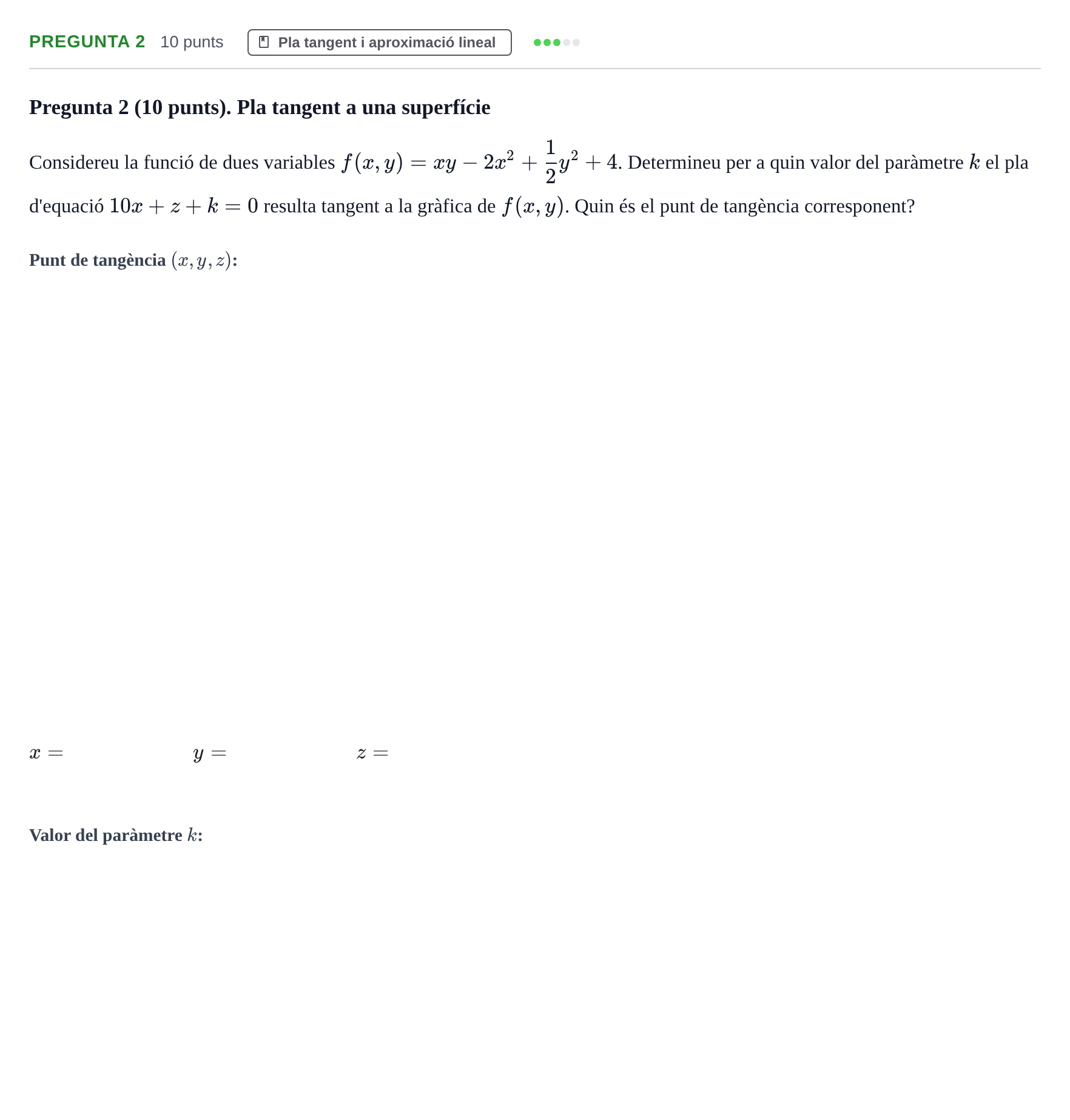 Enunciado: Pregunta 2 · Matematiques Iii UPF 2014