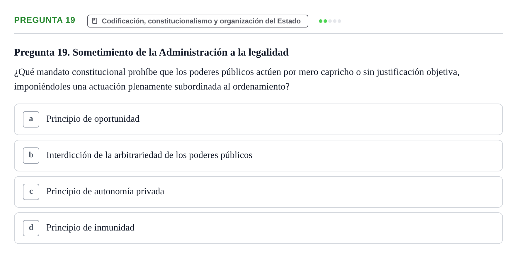 Enunciado: Pregunta 19