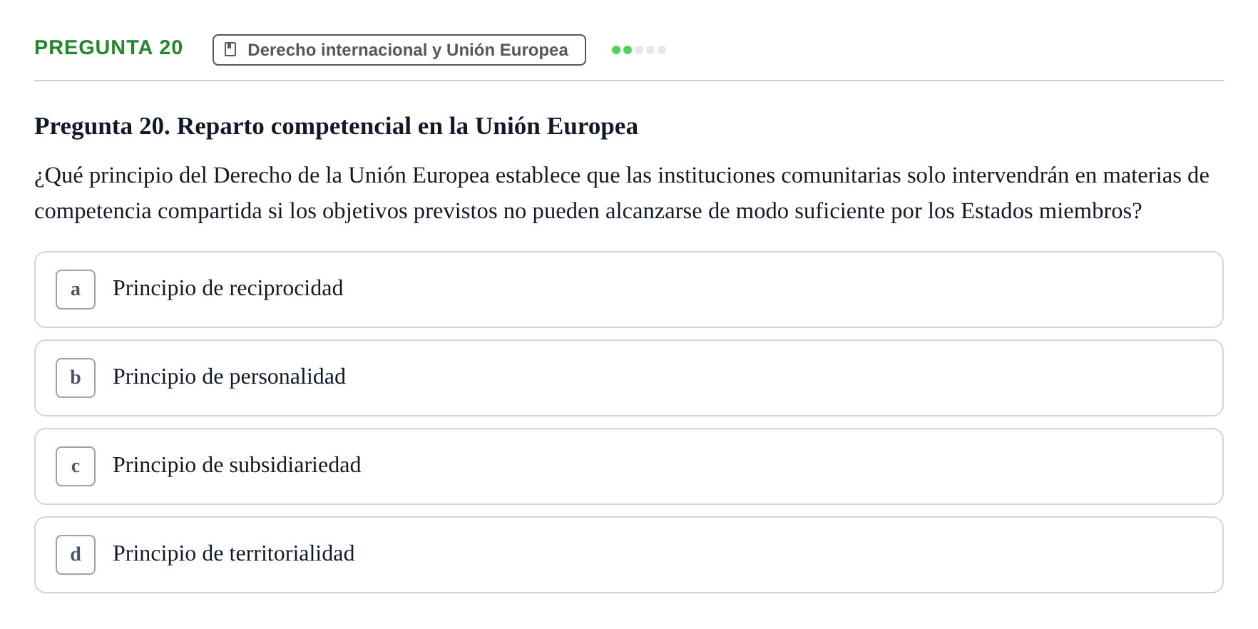 Enunciado: Pregunta 20