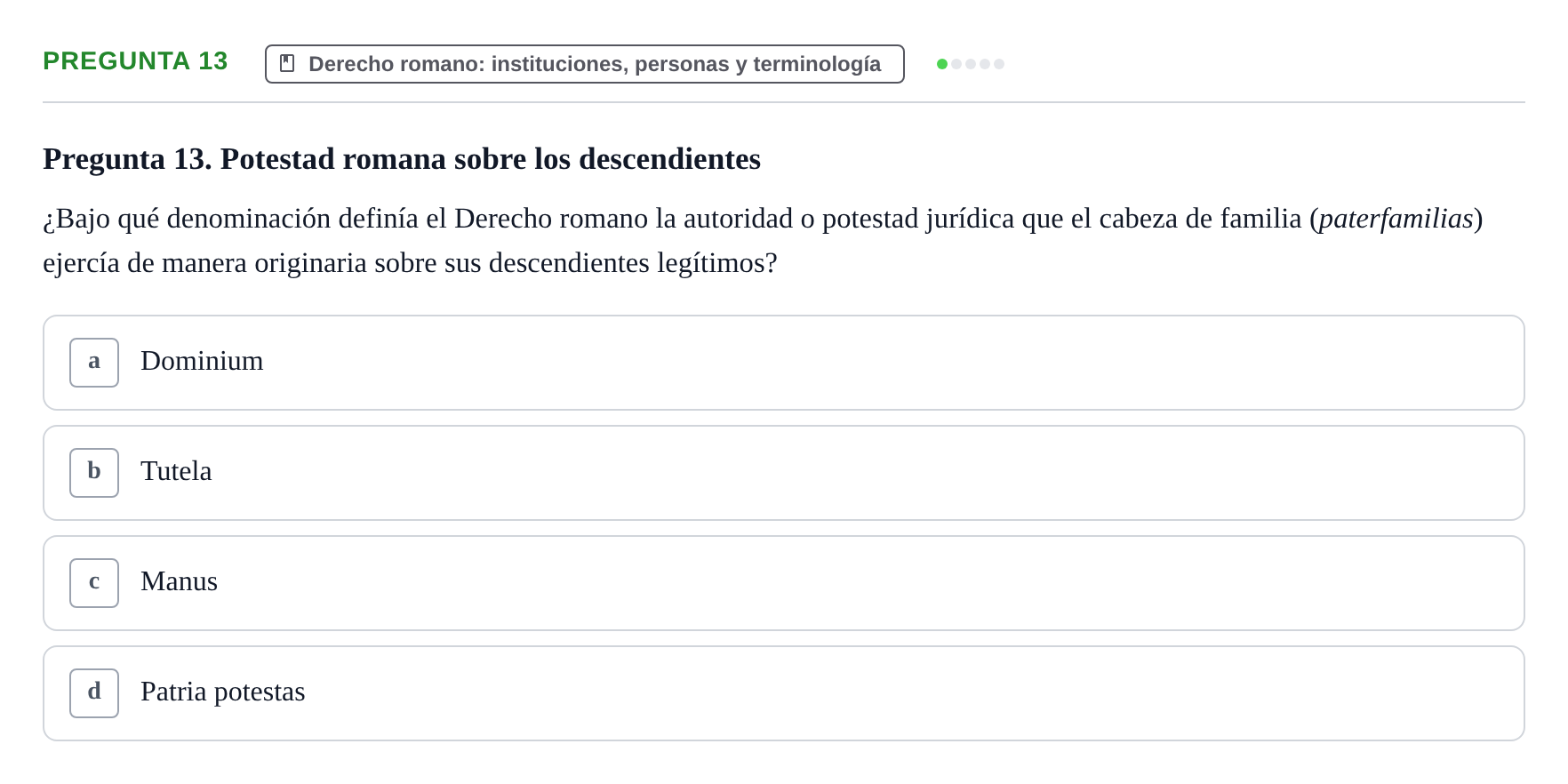 Enunciado: Pregunta 13