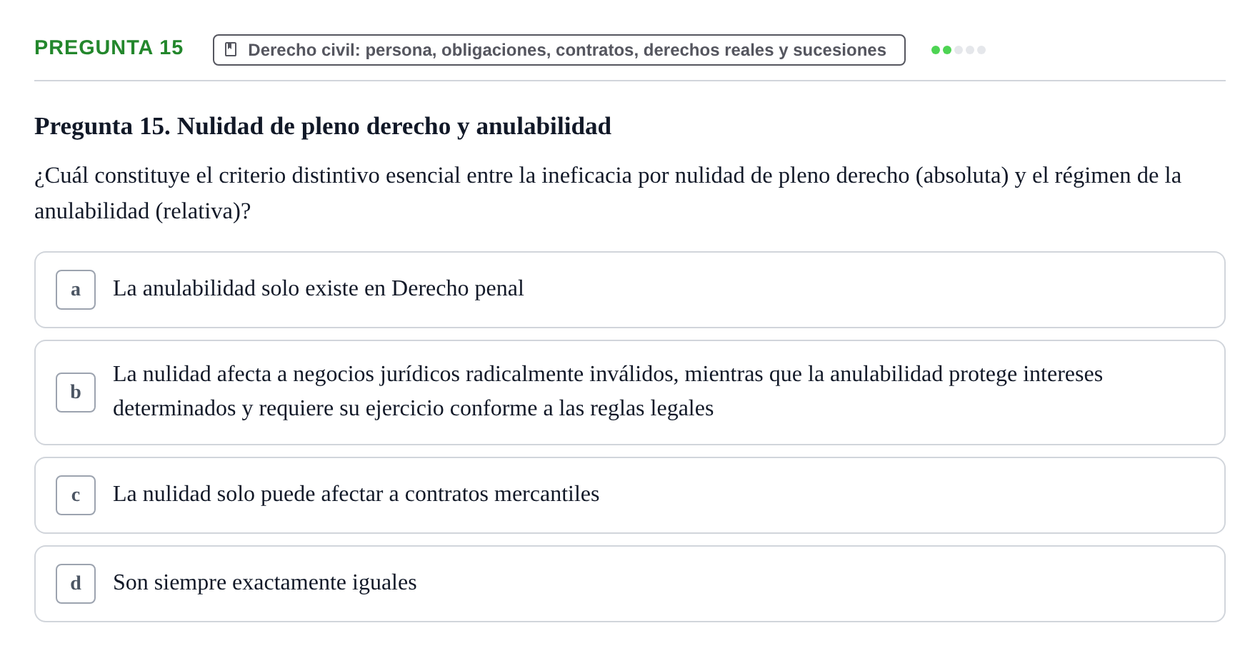 Enunciado: Pregunta 15