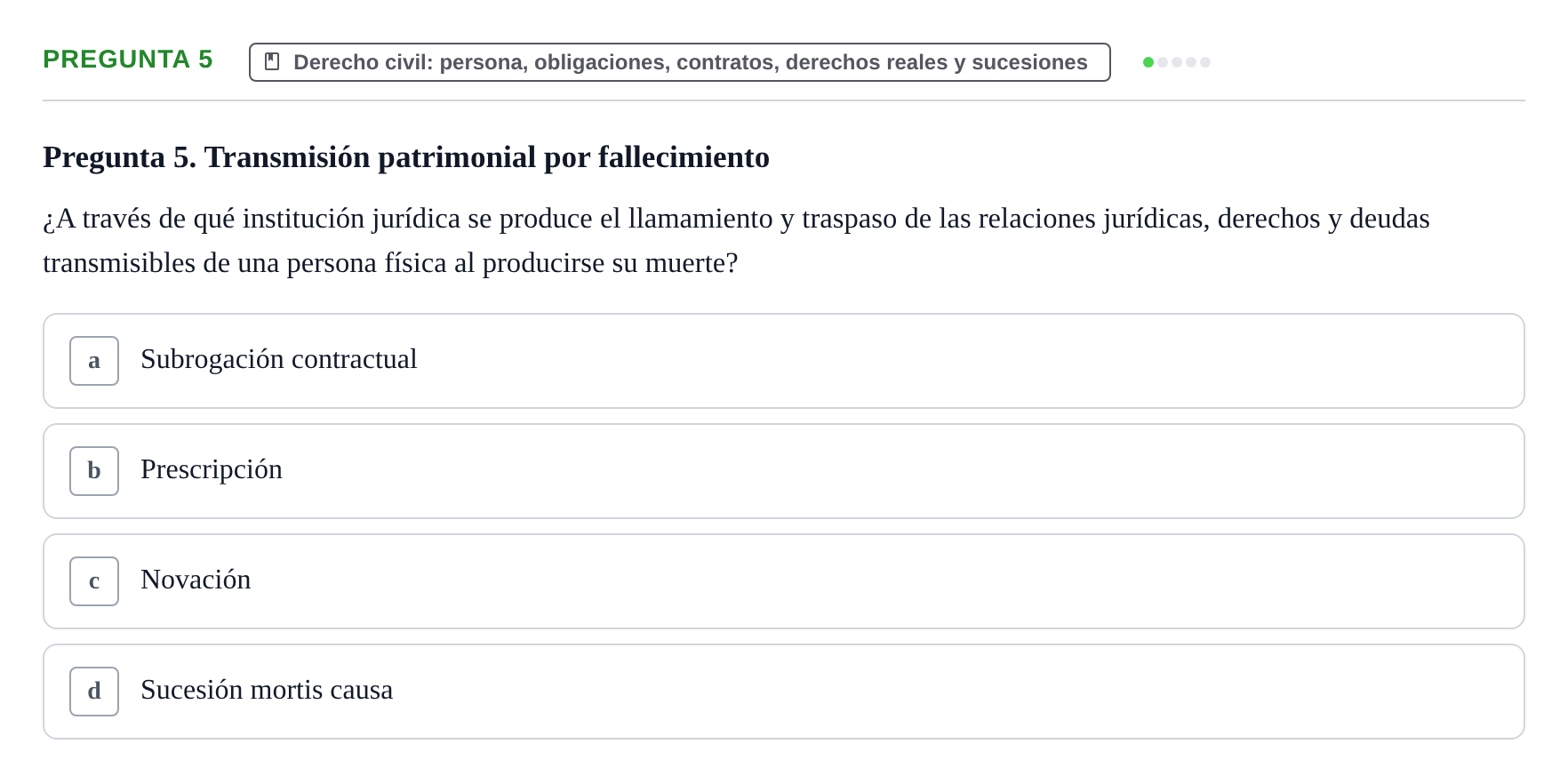 Enunciado: Pregunta 5