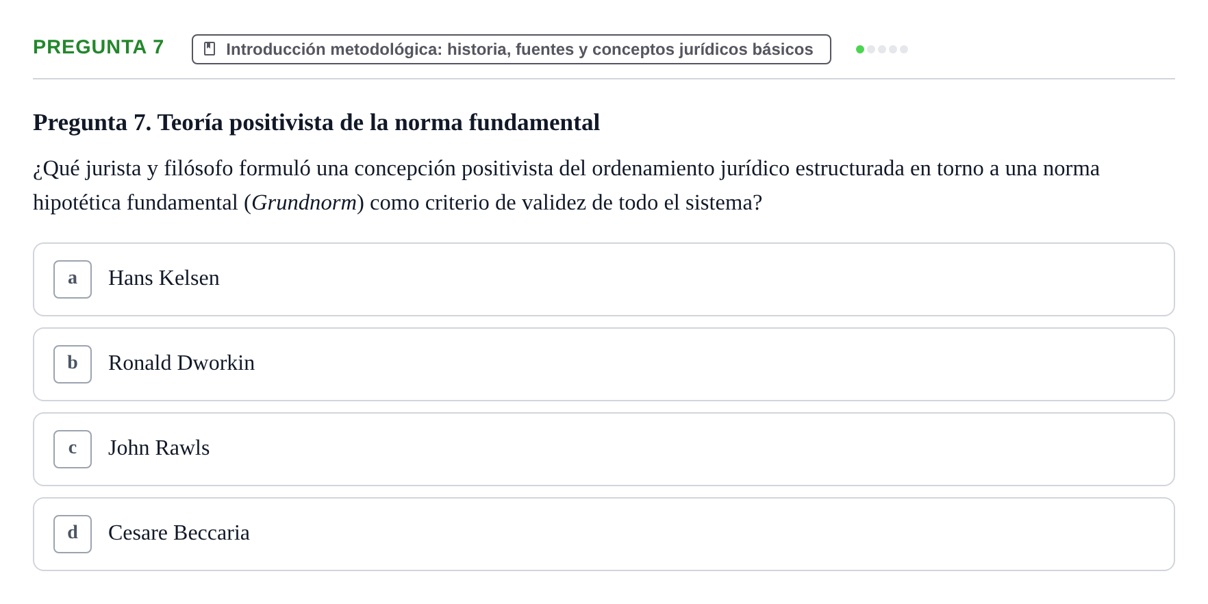 Enunciado: Pregunta 7