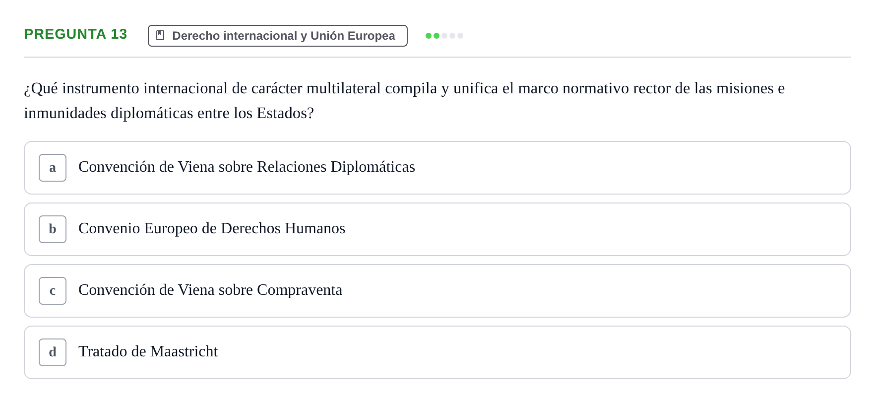 Enunciado: Pregunta 13