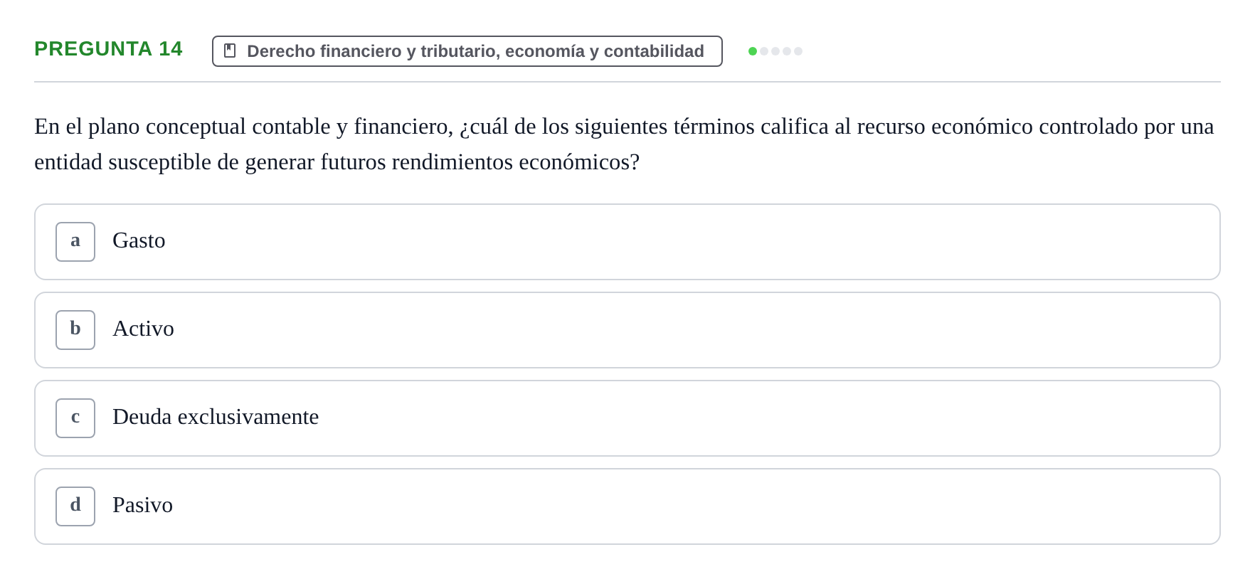 Enunciado: Pregunta 14