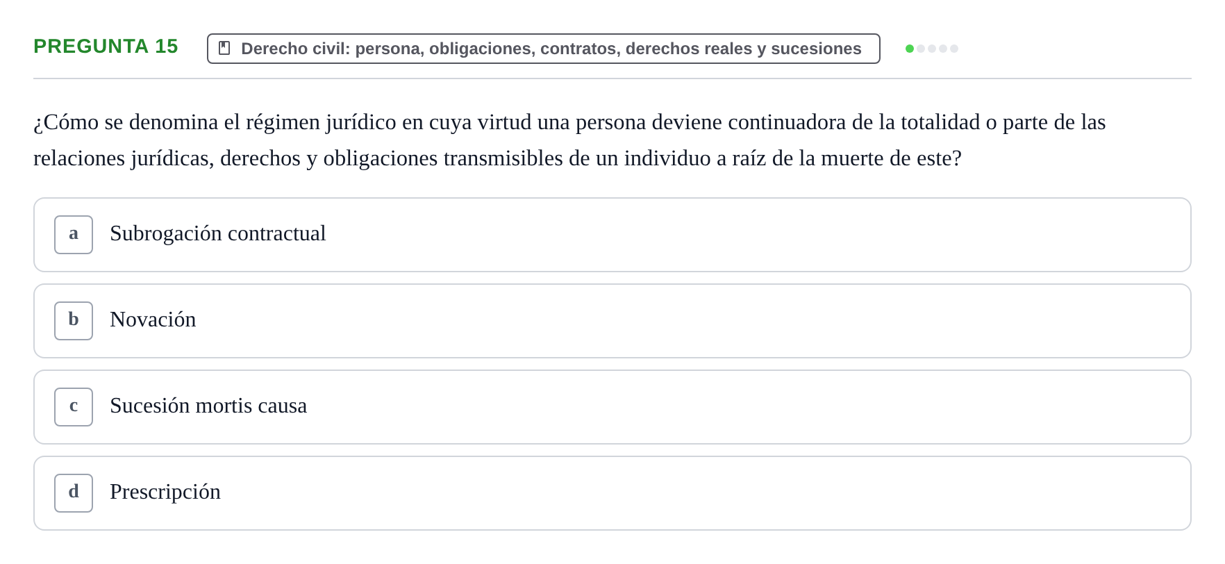 Enunciado: Pregunta 15