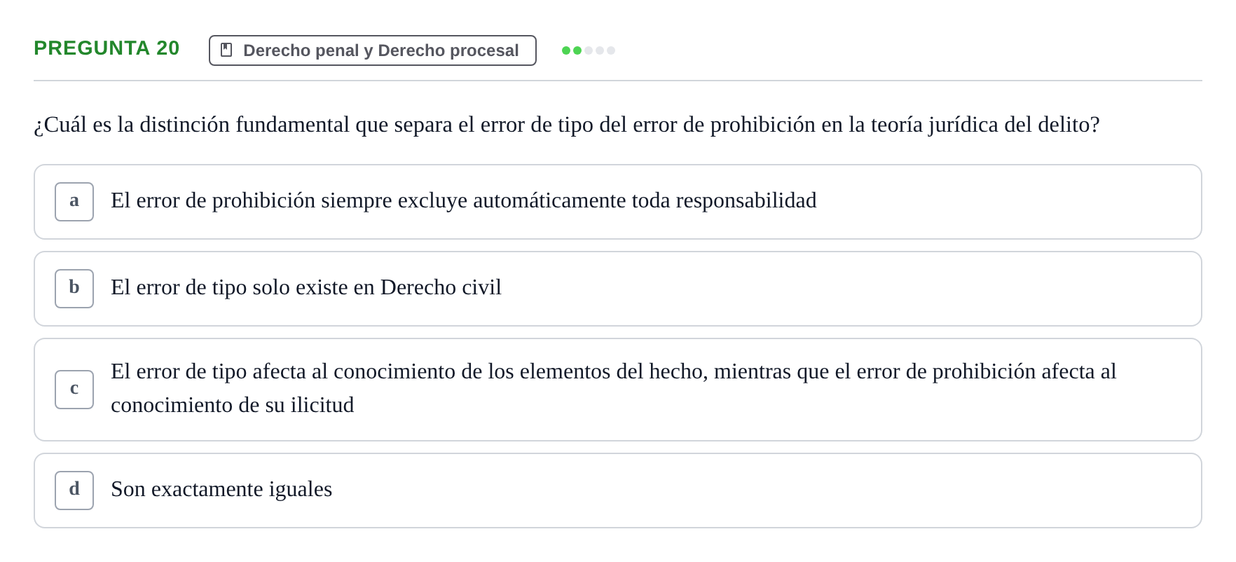 Enunciado: Pregunta 20