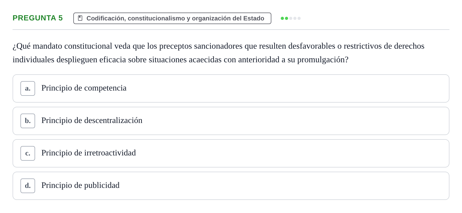 Enunciado: Pregunta 5