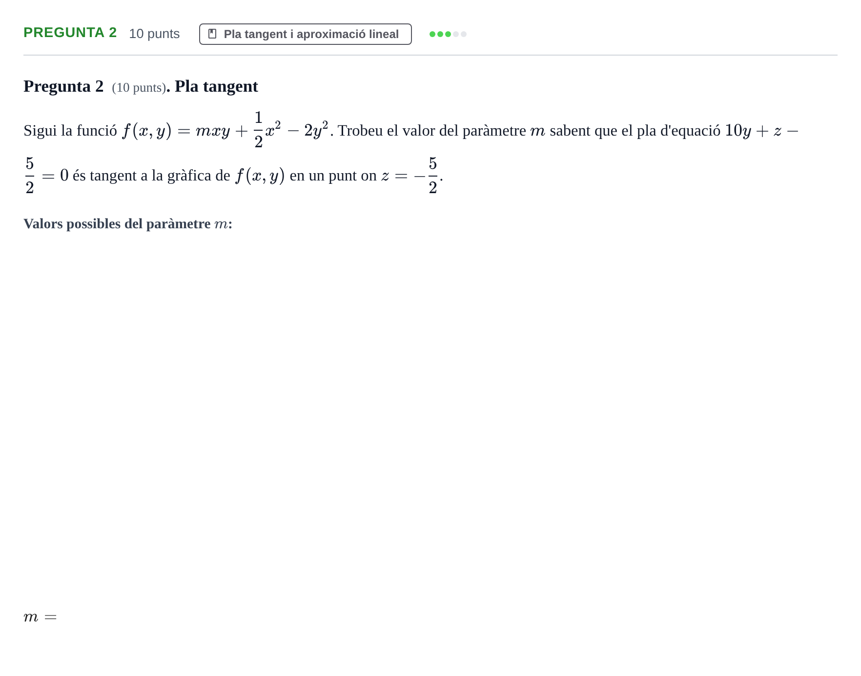 Enunciado: Pregunta 2 · Matematiques Iii UPF 2015