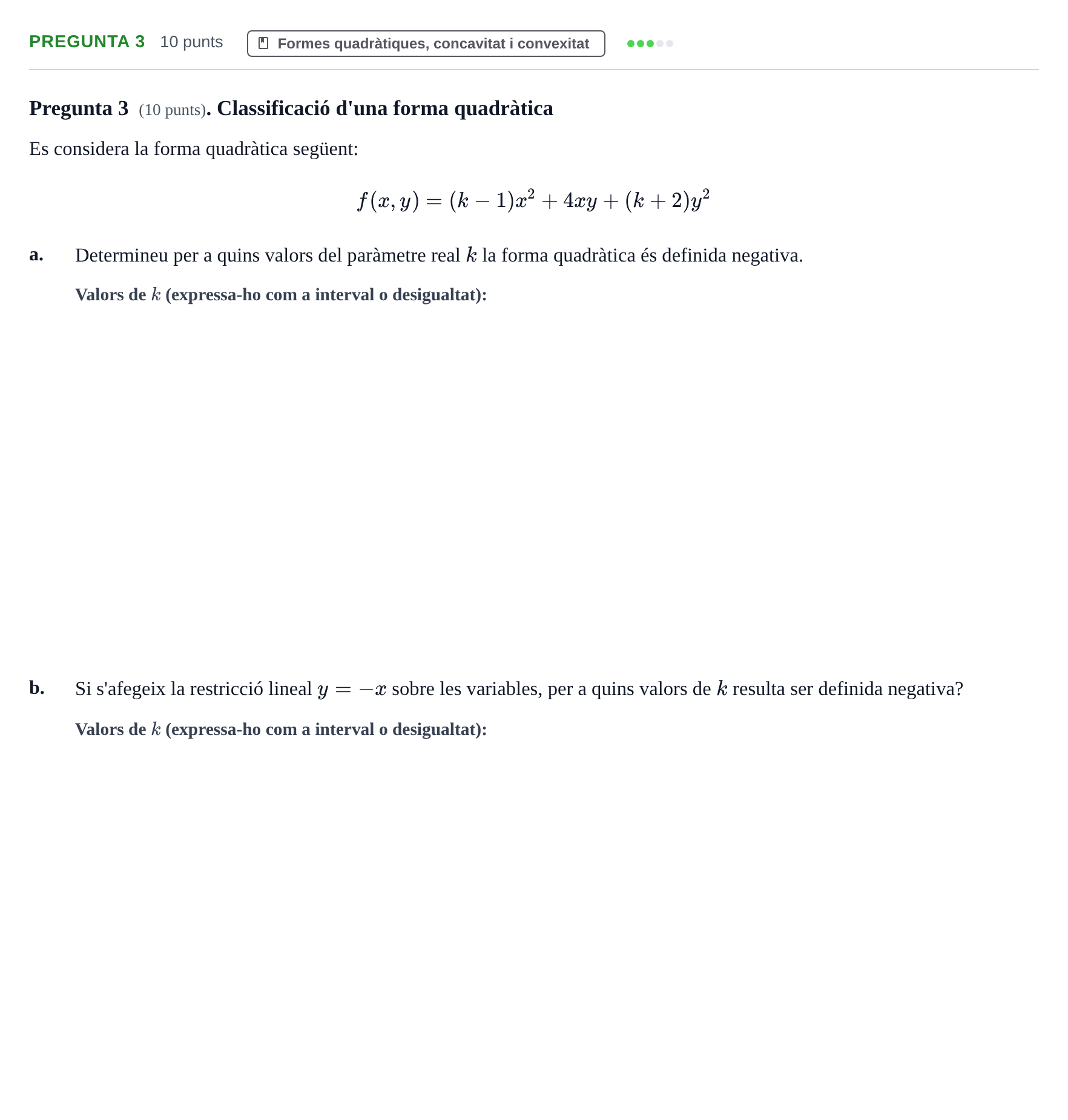 Enunciado: Pregunta 3 · Matematiques Iii UPF 2015