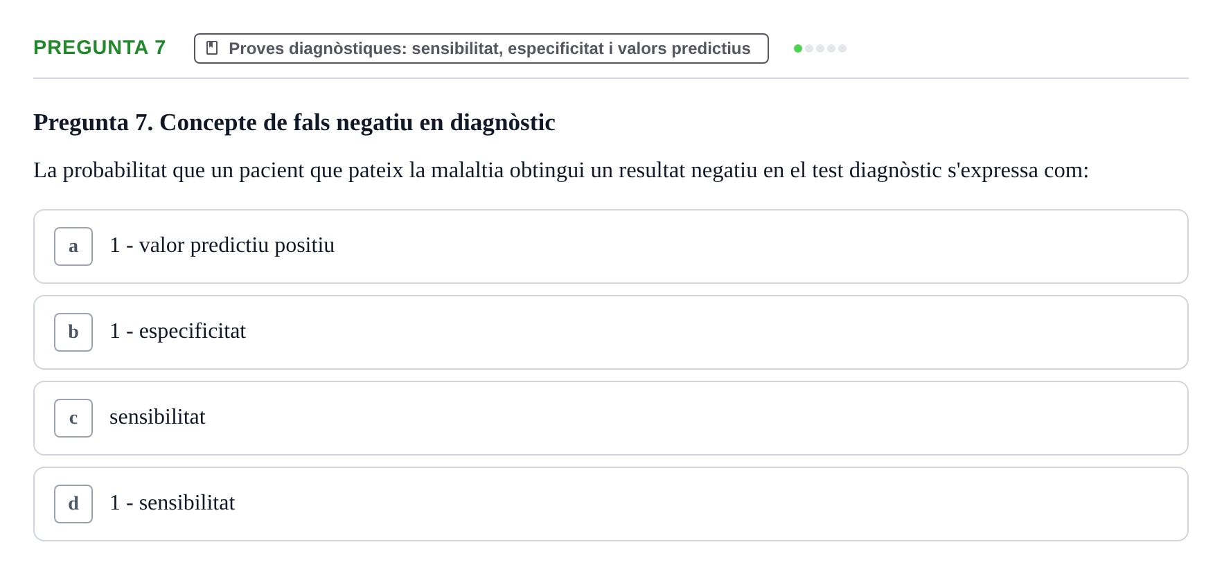 Enunciado: Pregunta 7 · Bioestadística UDL 2014