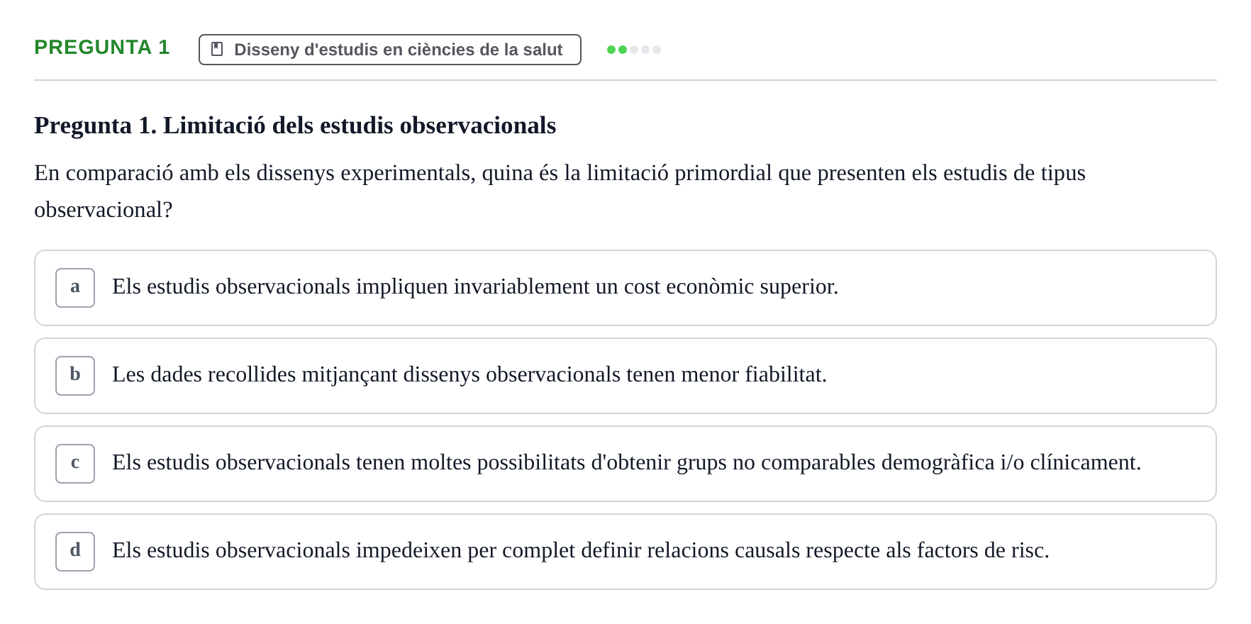 Enunciado: Pregunta 1 · Bioestadística UDL 2016