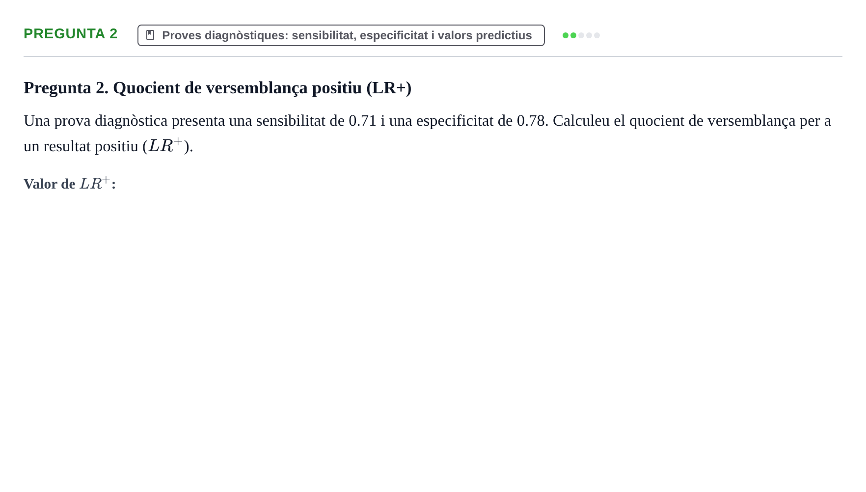 Enunciado: Pregunta 2 · Bioestadística UDL 2014