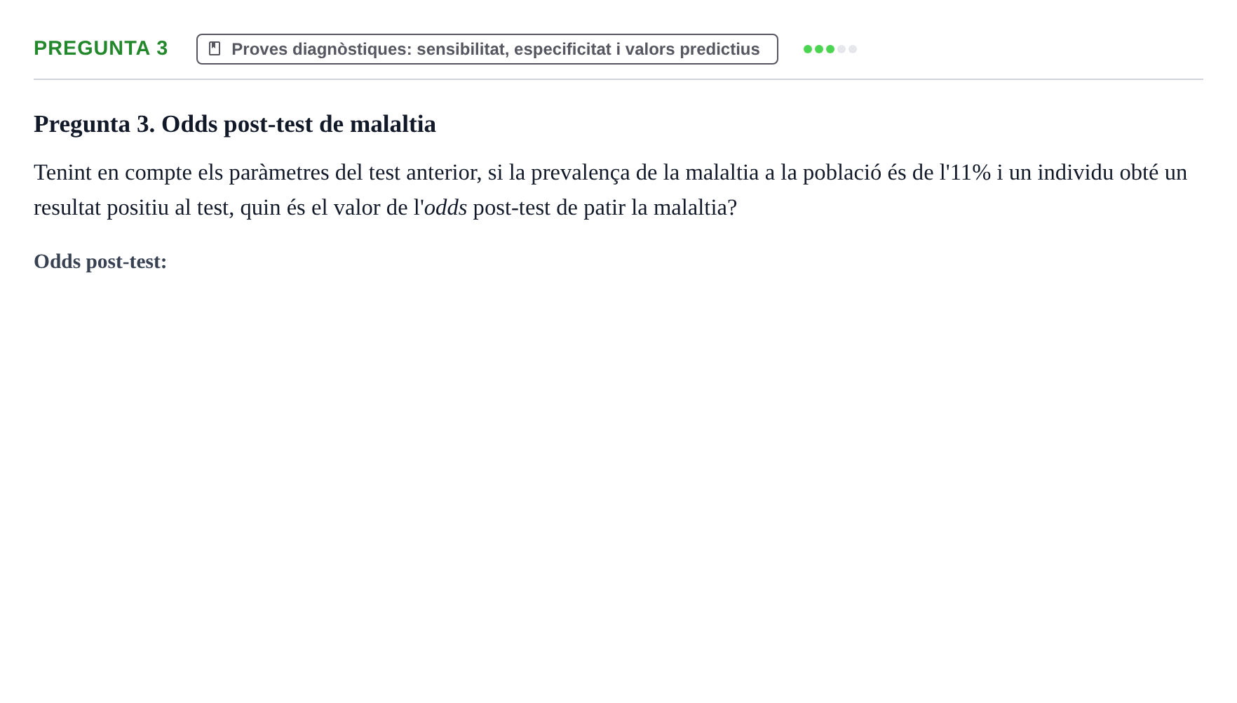 Enunciado: Pregunta 3 · Bioestadística UDL 2014