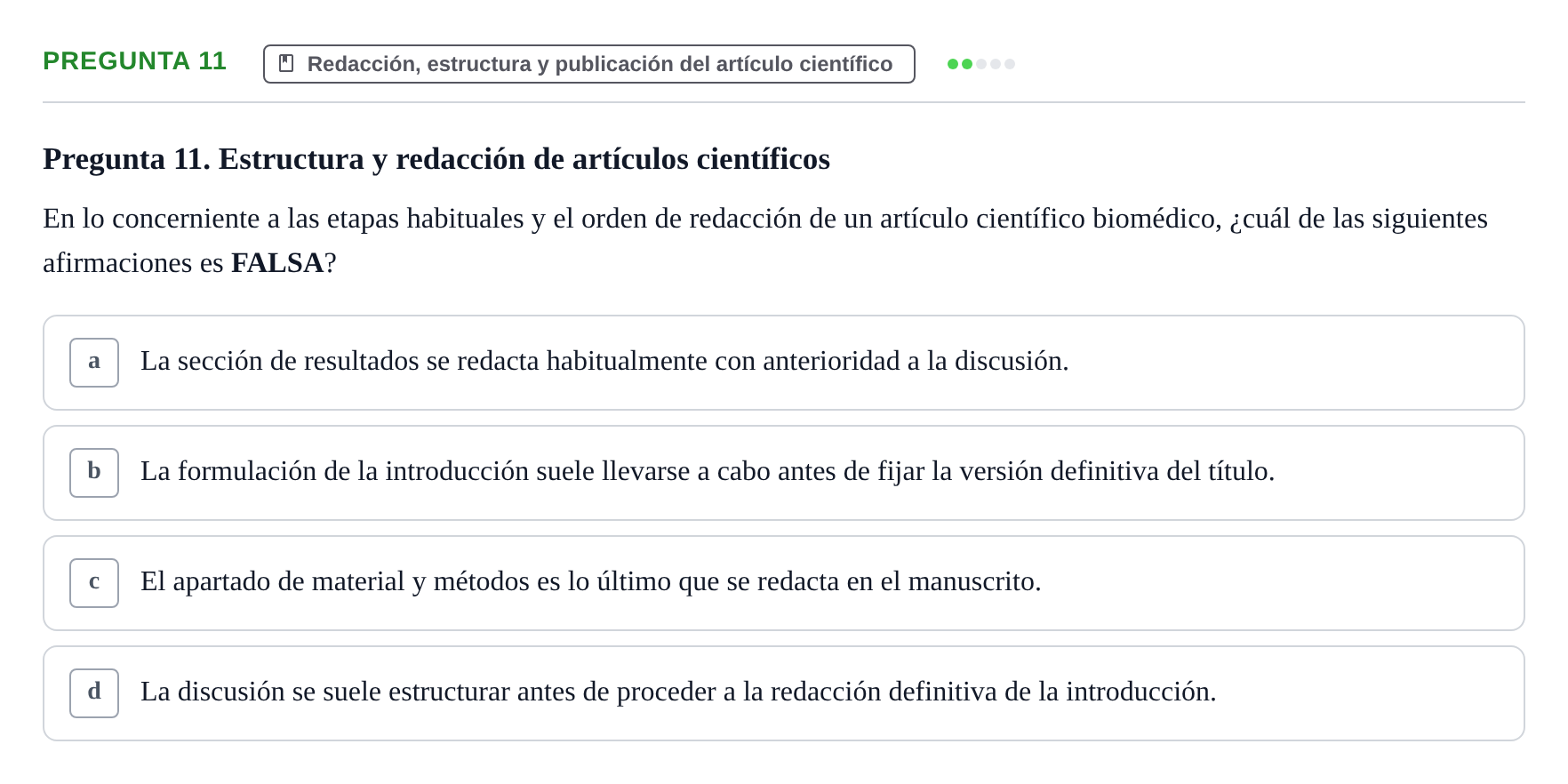 Enunciado: Pregunta 11 · Recursos Informáticos y Documentación UDL 2019