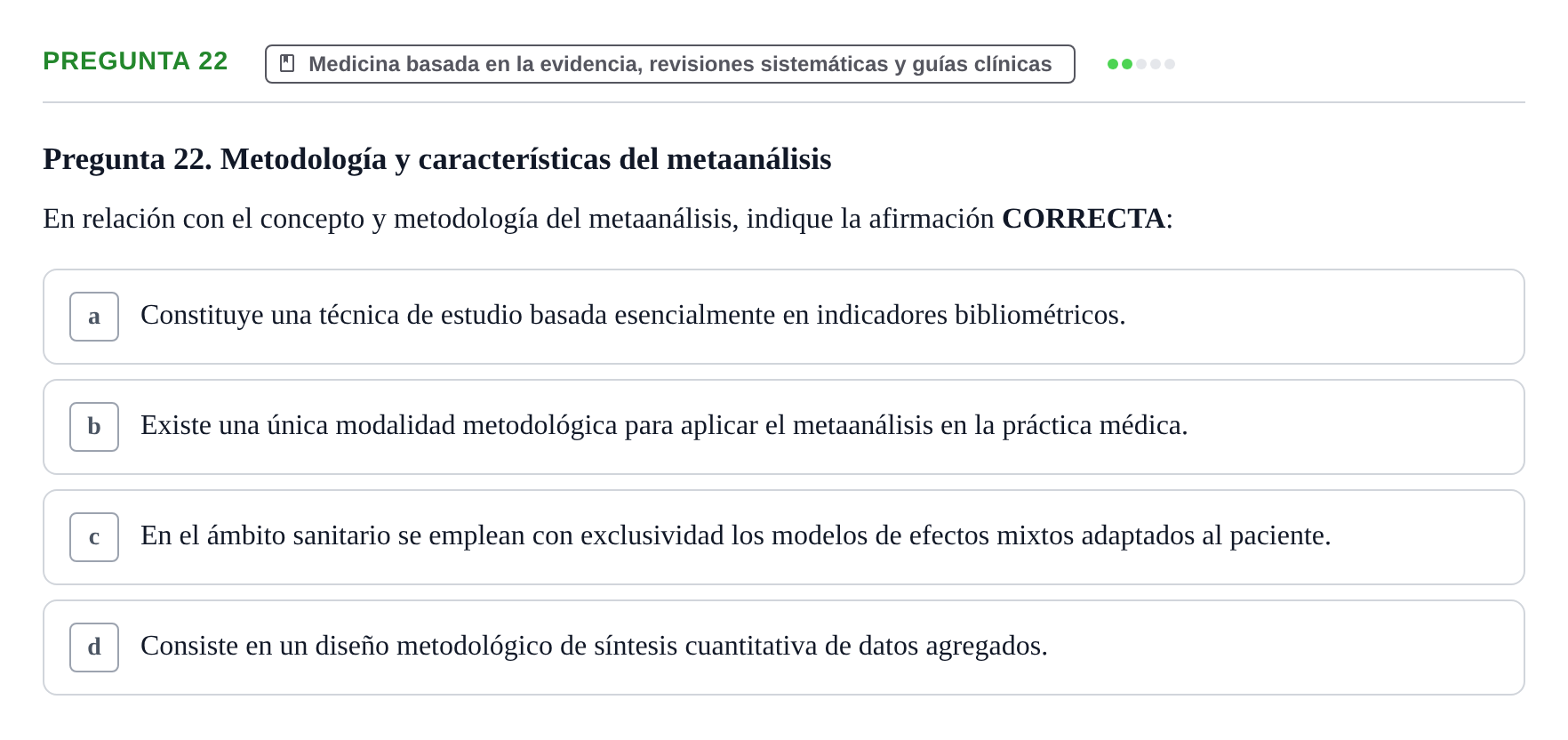 Enunciado: Pregunta 22 · Recursos Informáticos y Documentación UDL 2019