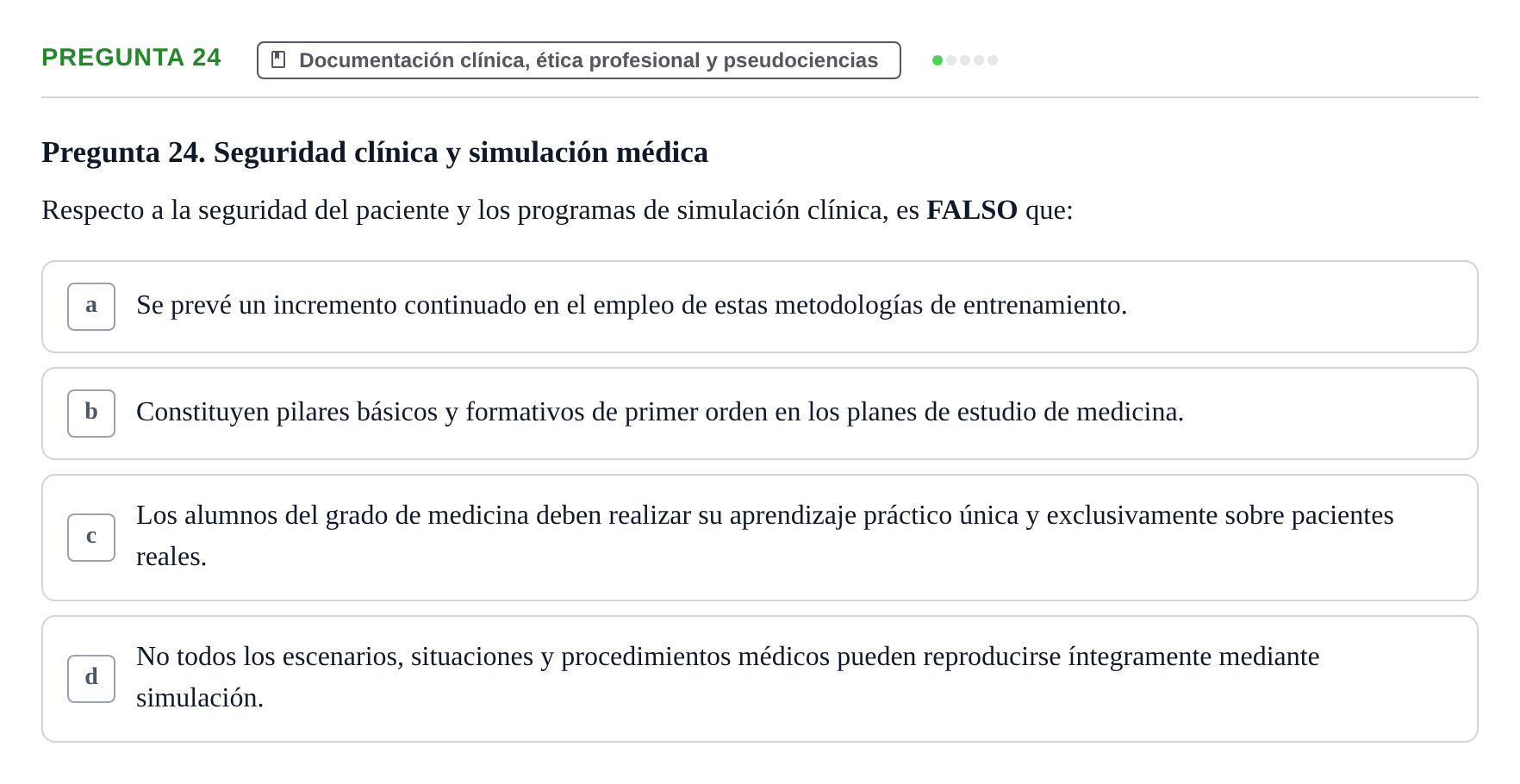 Enunciado: Pregunta 24 · Recursos Informáticos y Documentación UDL 2019