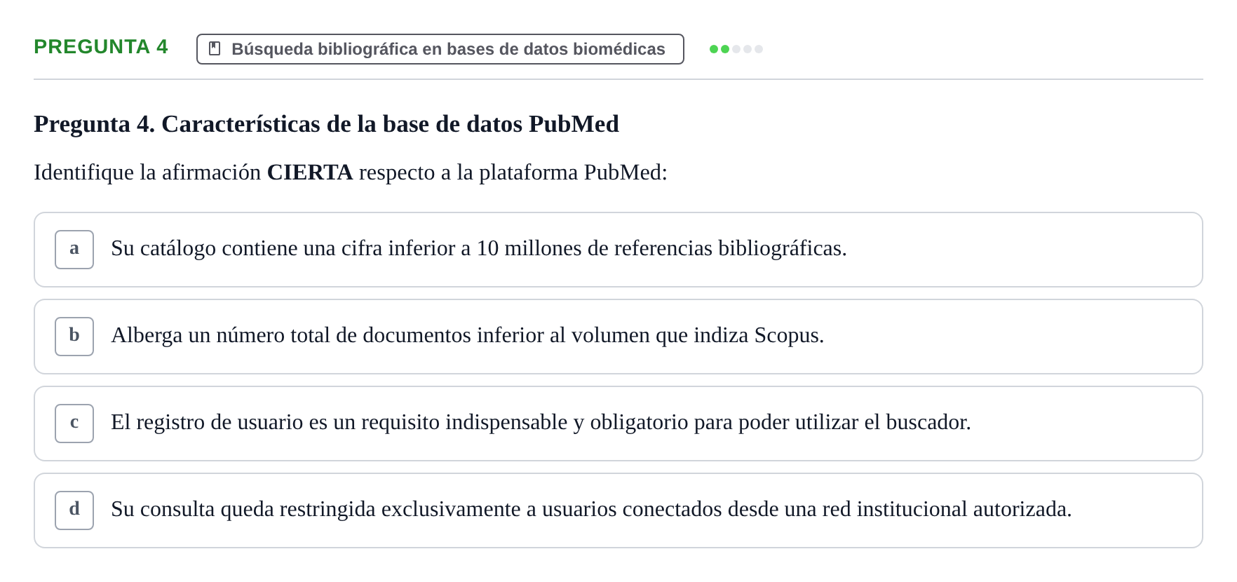 Enunciado: Pregunta 4 · Recursos Informáticos y Documentación UDL 2019
