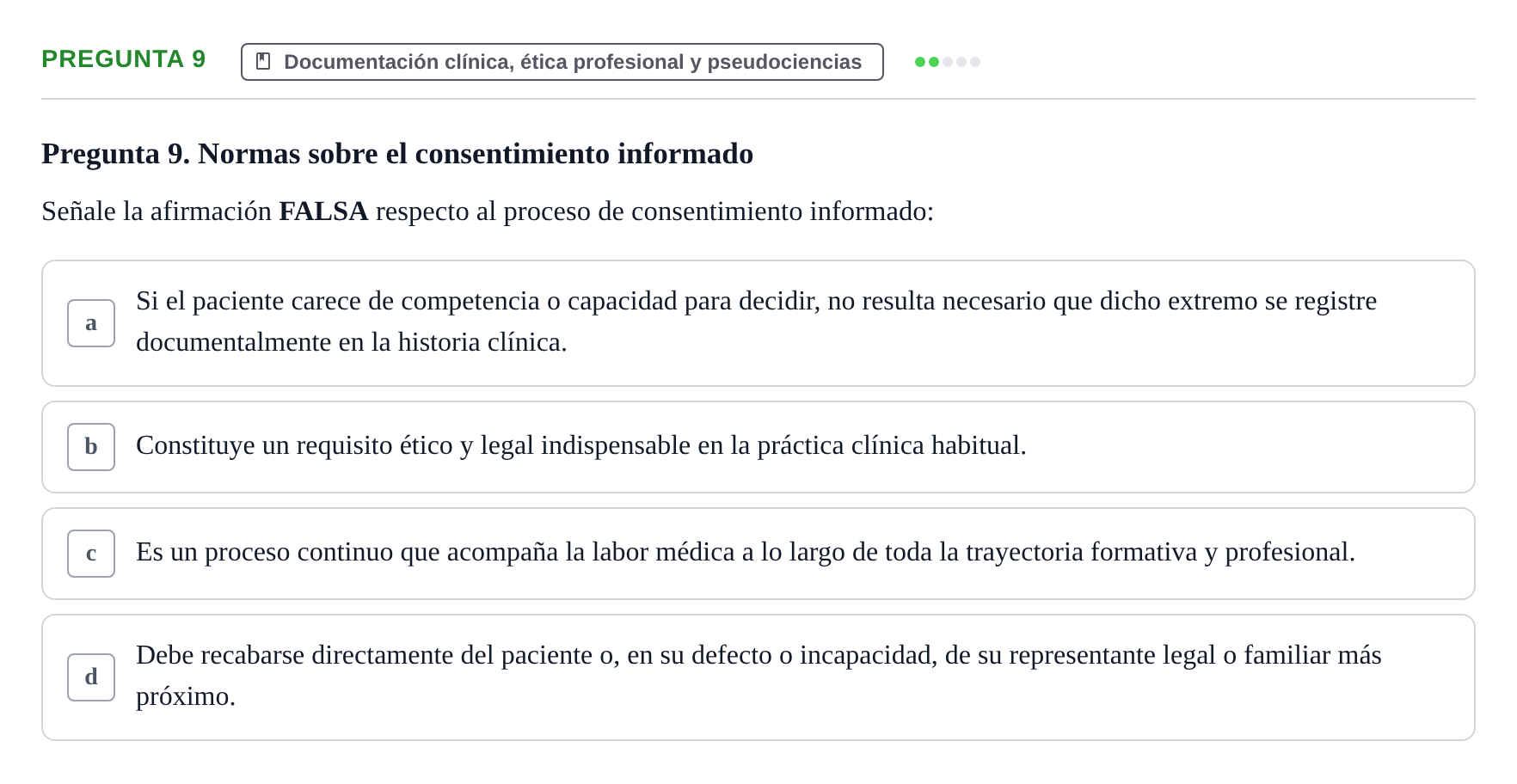 Enunciado: Pregunta 9 · Recursos Informáticos y Documentación UDL 2019