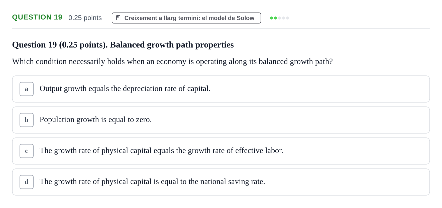 Enunciado: Question 19 · Introducció a la Macroeconomia UPF 2019