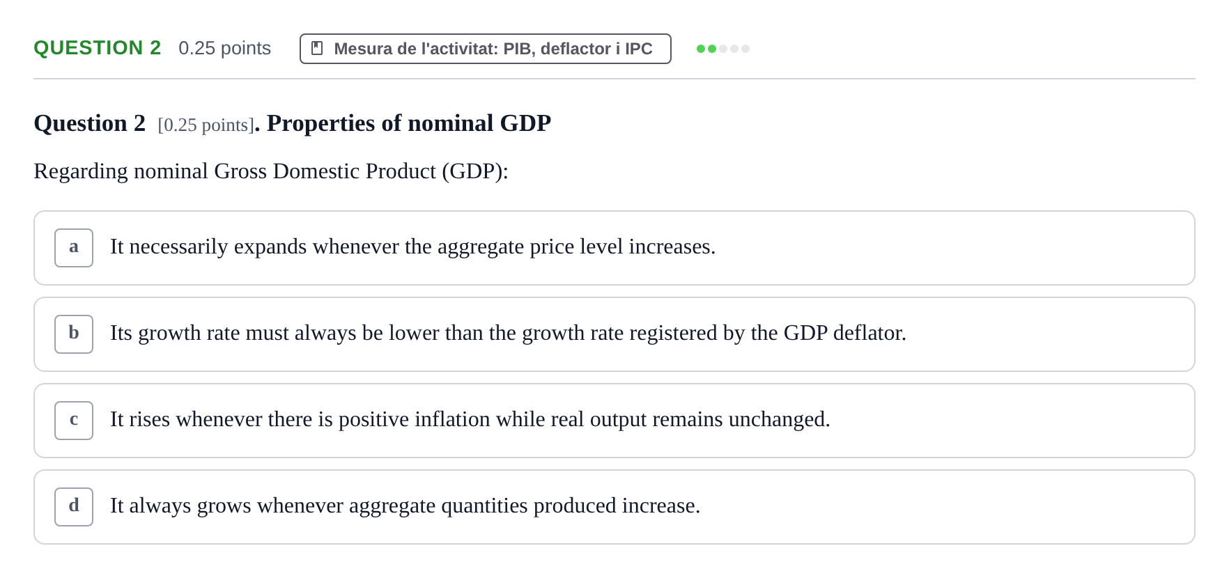 Enunciado: Question 2 · Introducció a la Macroeconomia UPF 2019