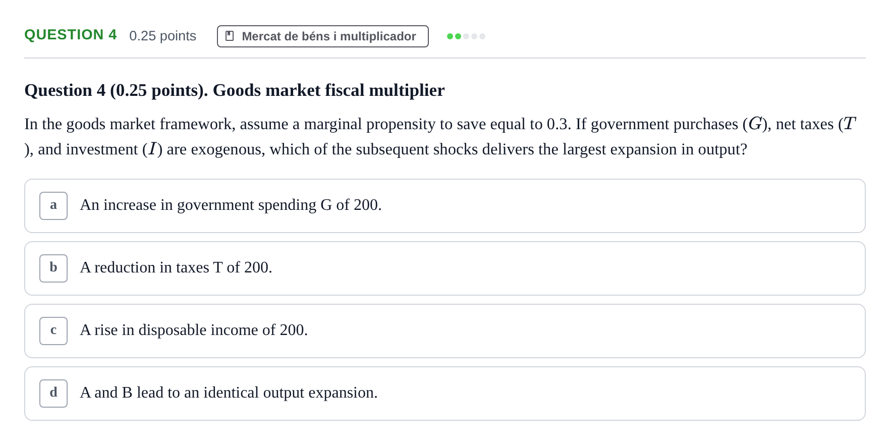 Enunciado: Question 4 · Introducció a la Macroeconomia UPF 2019