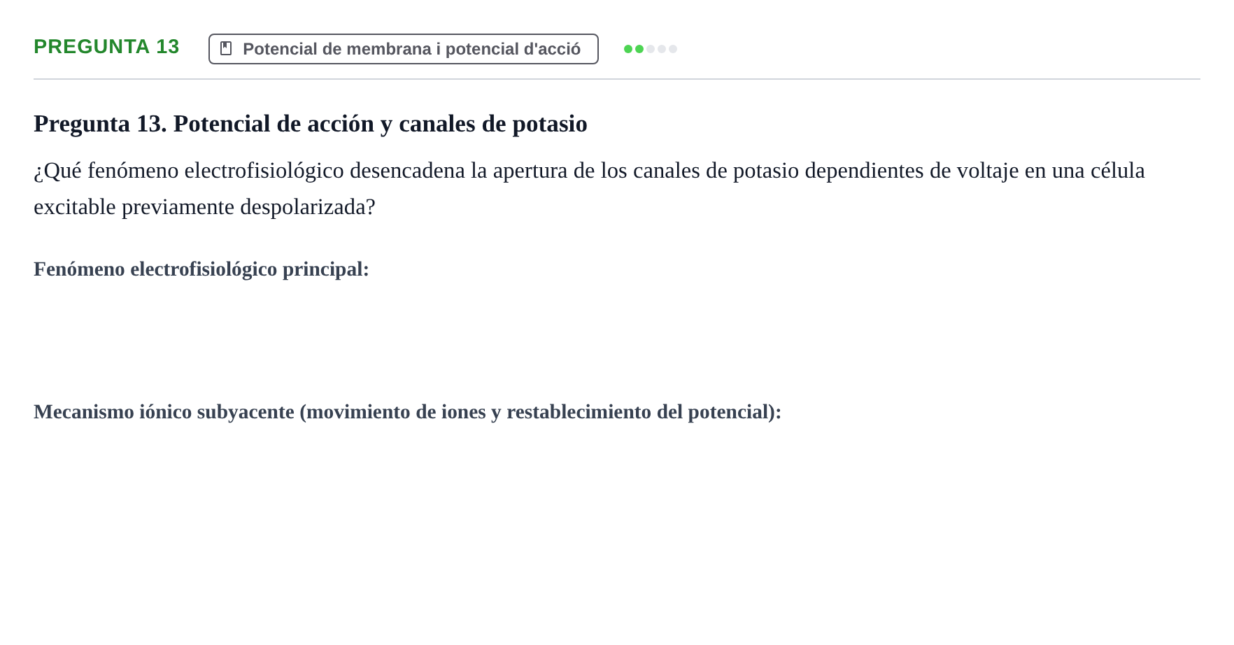 Enunciado: Pregunta 13 · Estructura y función celular UDL Examen Final de Estructura y Función Celular