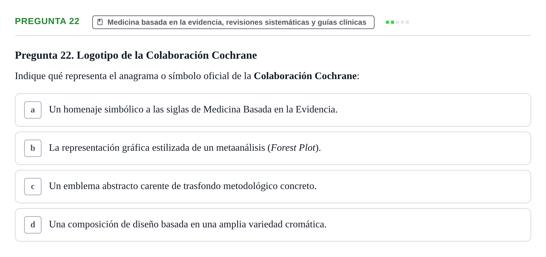 Enunciado: Pregunta 22 · Recursos Informáticos y Documentación UDL 2023