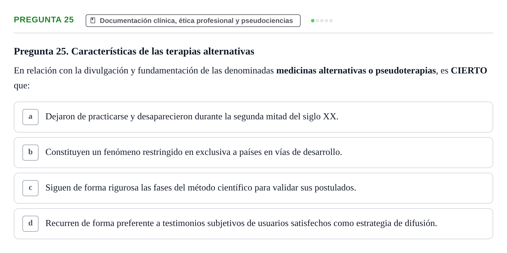 Enunciado: Pregunta 25 · Recursos Informáticos y Documentación UDL 2023
