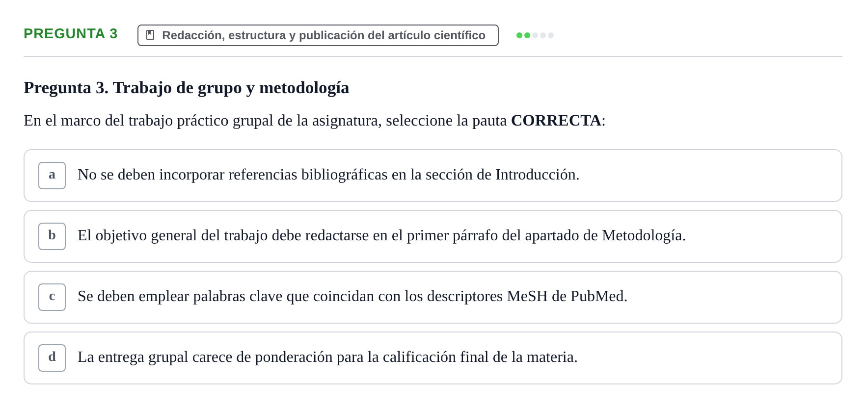 Enunciado: Pregunta 3 · Recursos Informáticos y Documentación UDL 2023