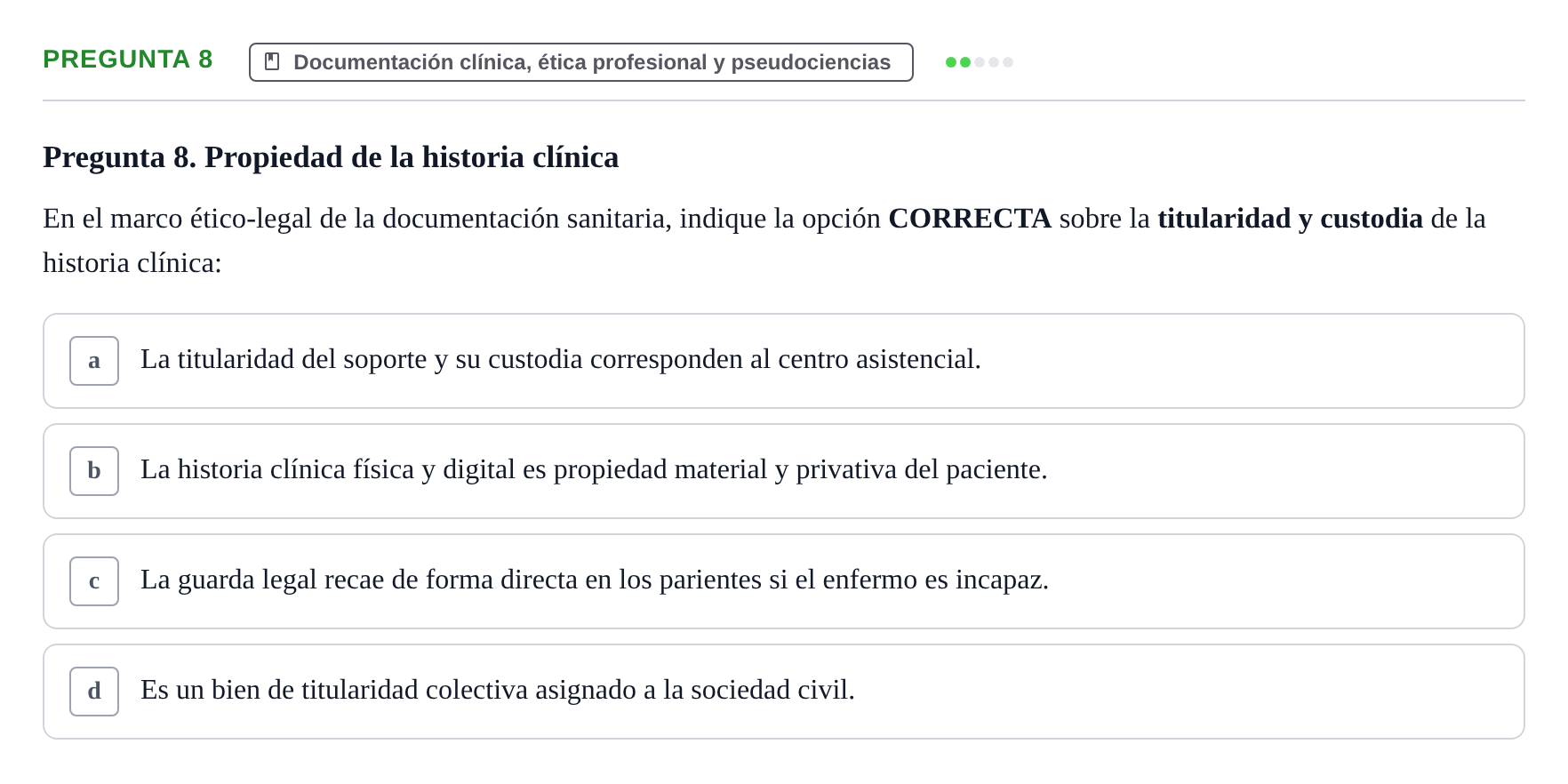 Enunciado: Pregunta 8 · Recursos Informáticos y Documentación UDL 2023