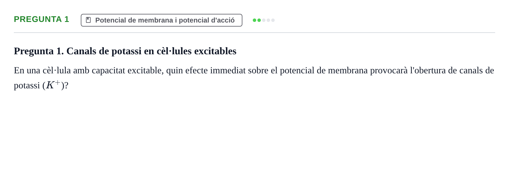 Enunciado: Pregunta 1 · Estructura y función celular UDL 2018