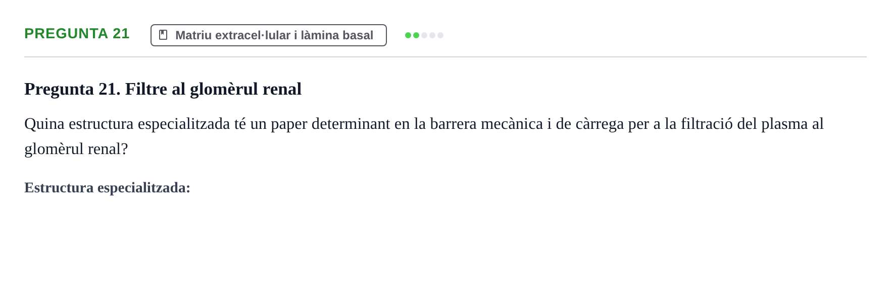 Enunciado: Pregunta 21 · Estructura y función celular UDL 2018