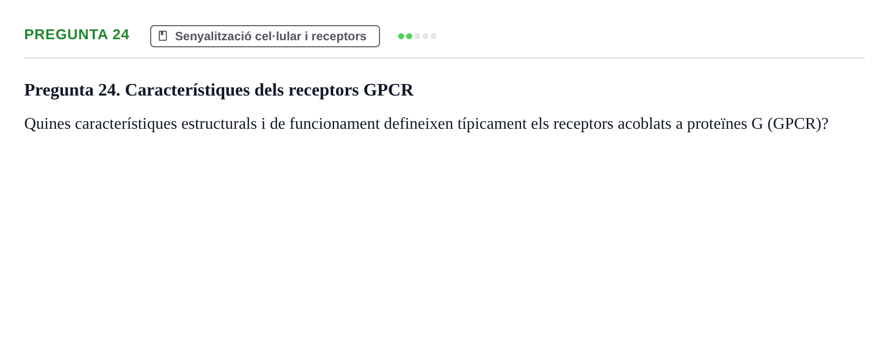 Enunciado: Pregunta 24 · Estructura y función celular UDL 2018